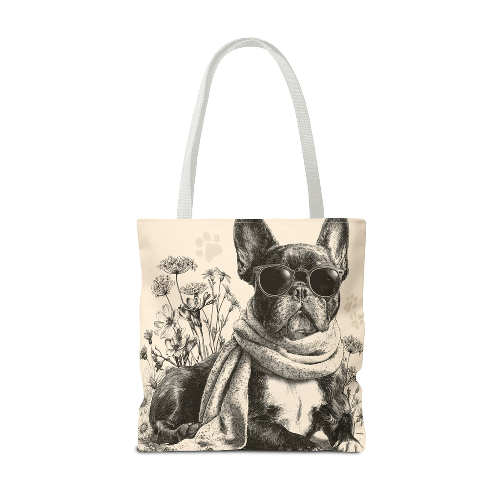 French Bulldog Canvas Tote Bag – Cute Frenchie Shoulder Bag for Dog Lovers