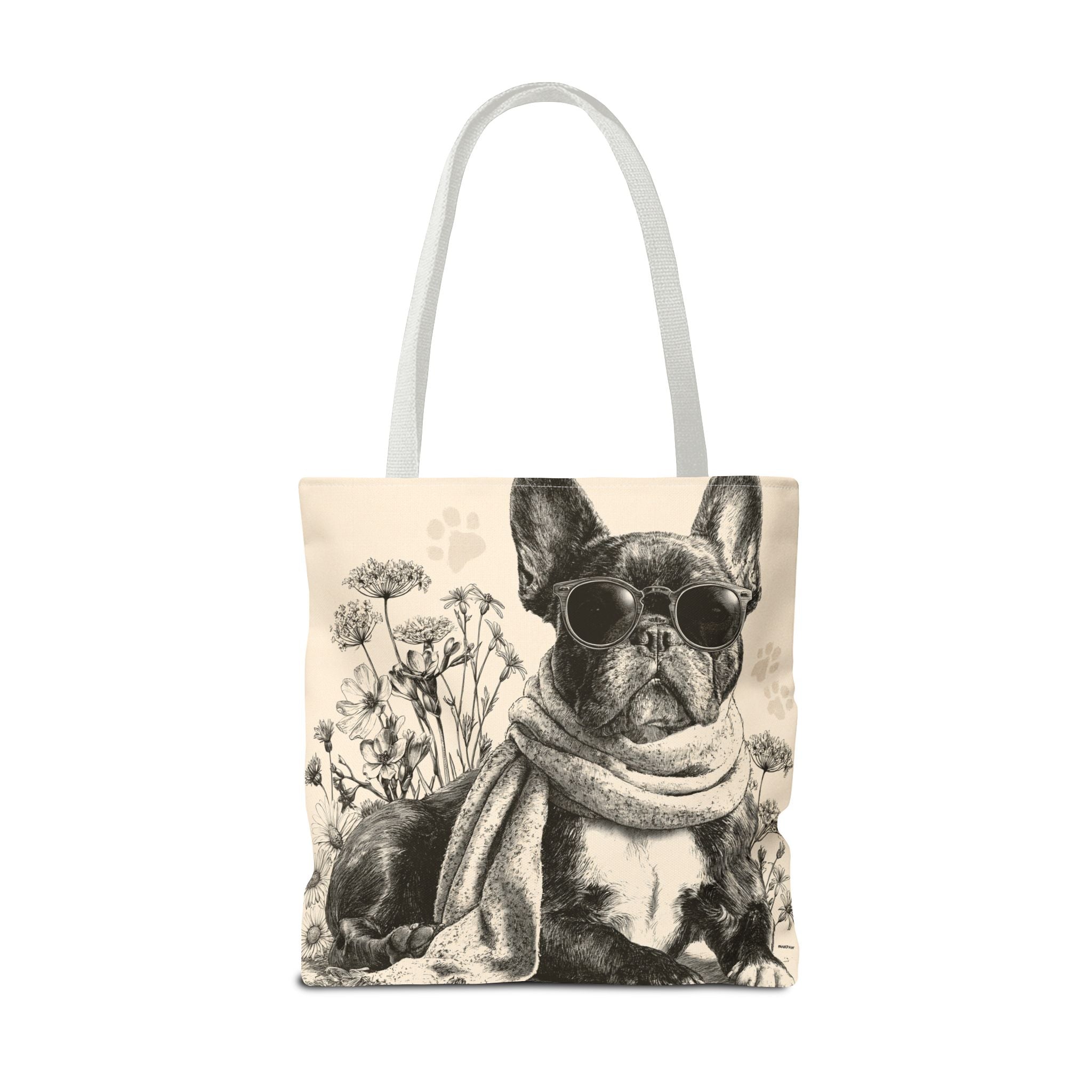 French Bulldog Canvas Tote Bag – Cute Frenchie Shoulder Bag for Dog Lovers