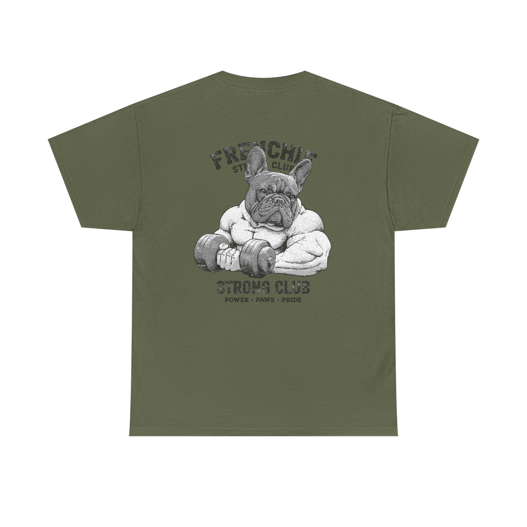 Frenchie Strong Club Vintage Gym T-Shirt | TankPaw™