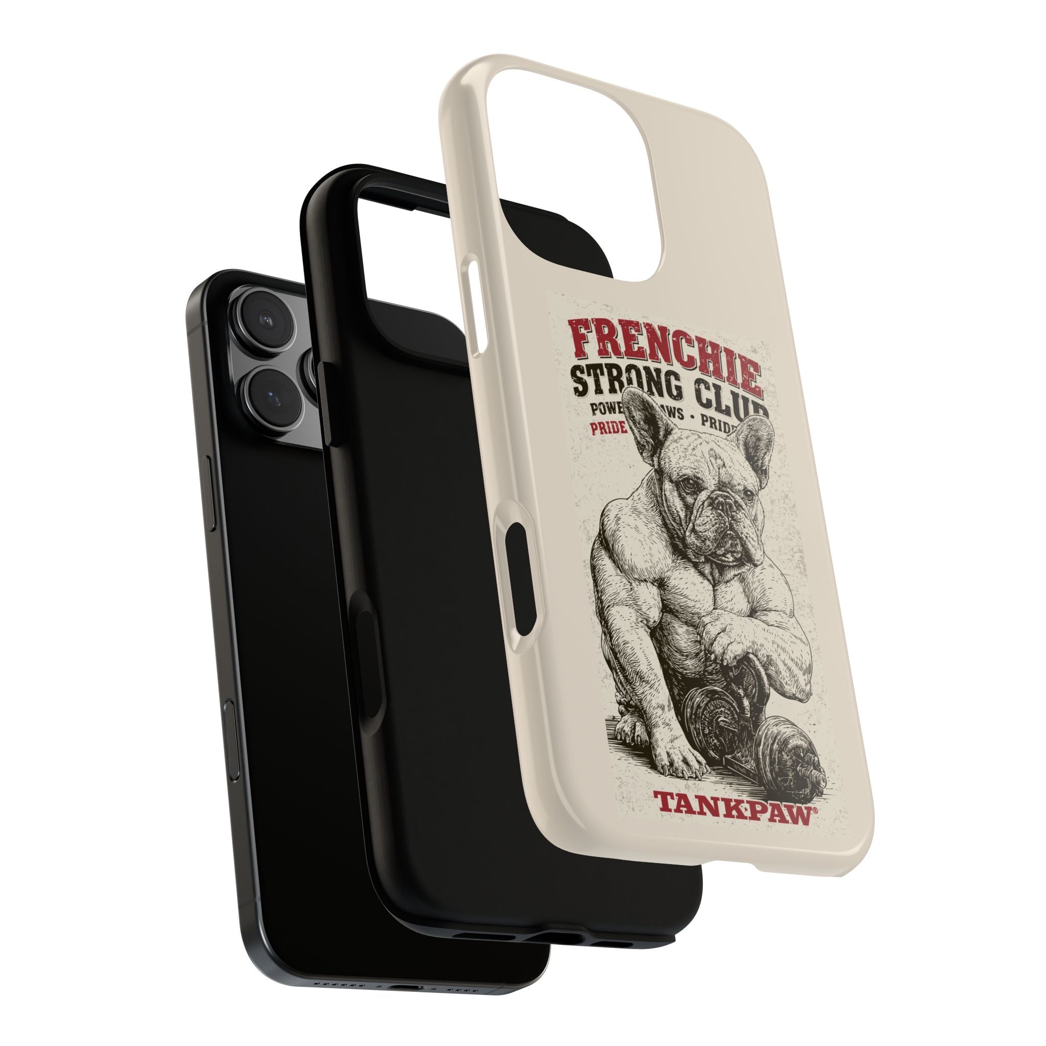 TankPaw® Frenchie Strong Club Premium Phone Case – Vintage French Bulldog Protective