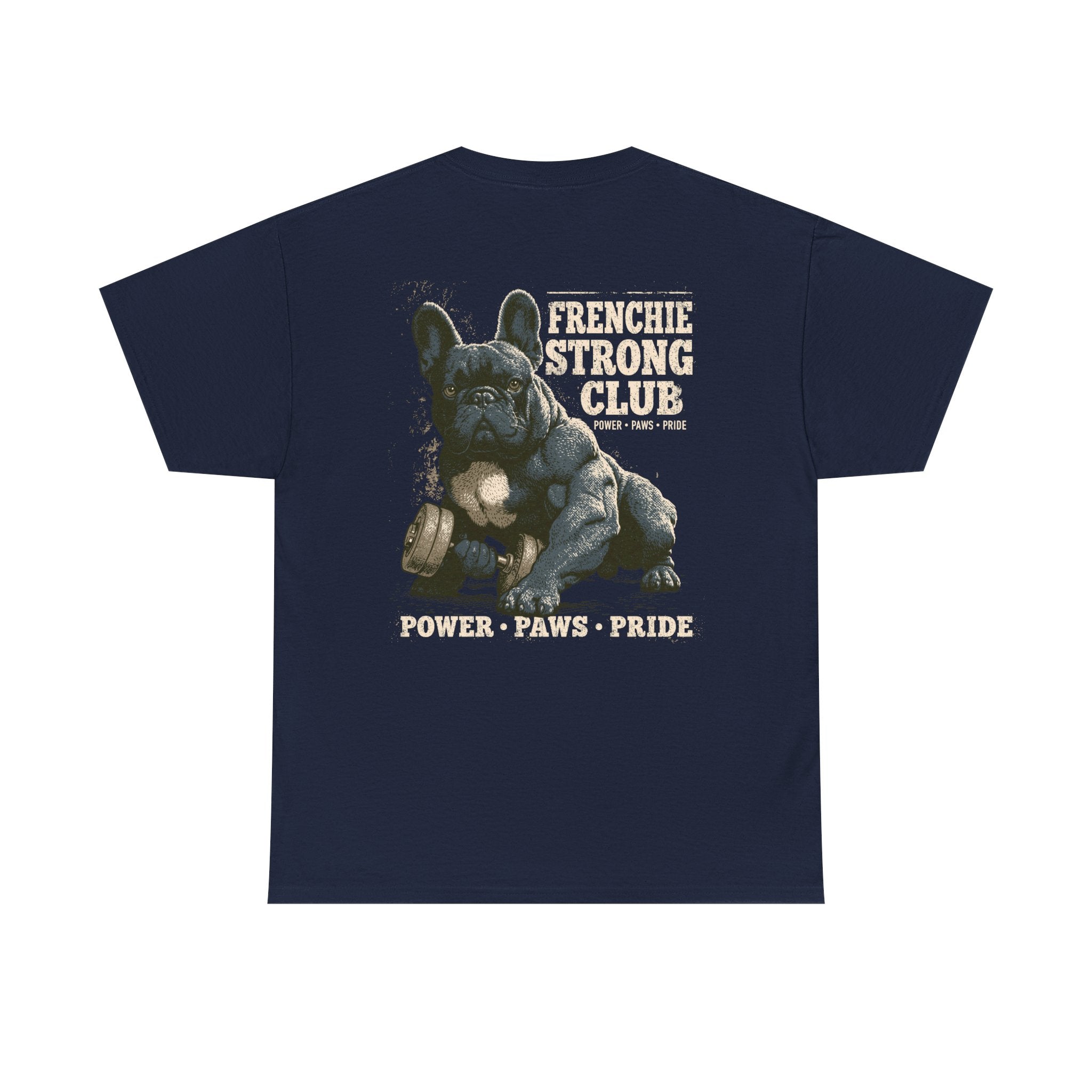 Frenchie Strong Club Vintage Gym T-Shirt | TankPaw™