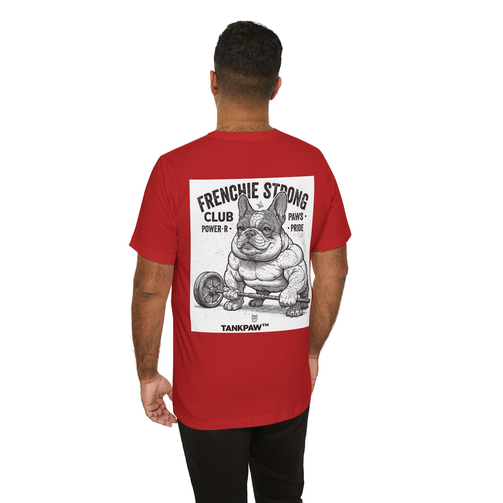 Strong Frenchie Club T-Shirt – Muscular French Bulldog Shirt for Pet Lovers