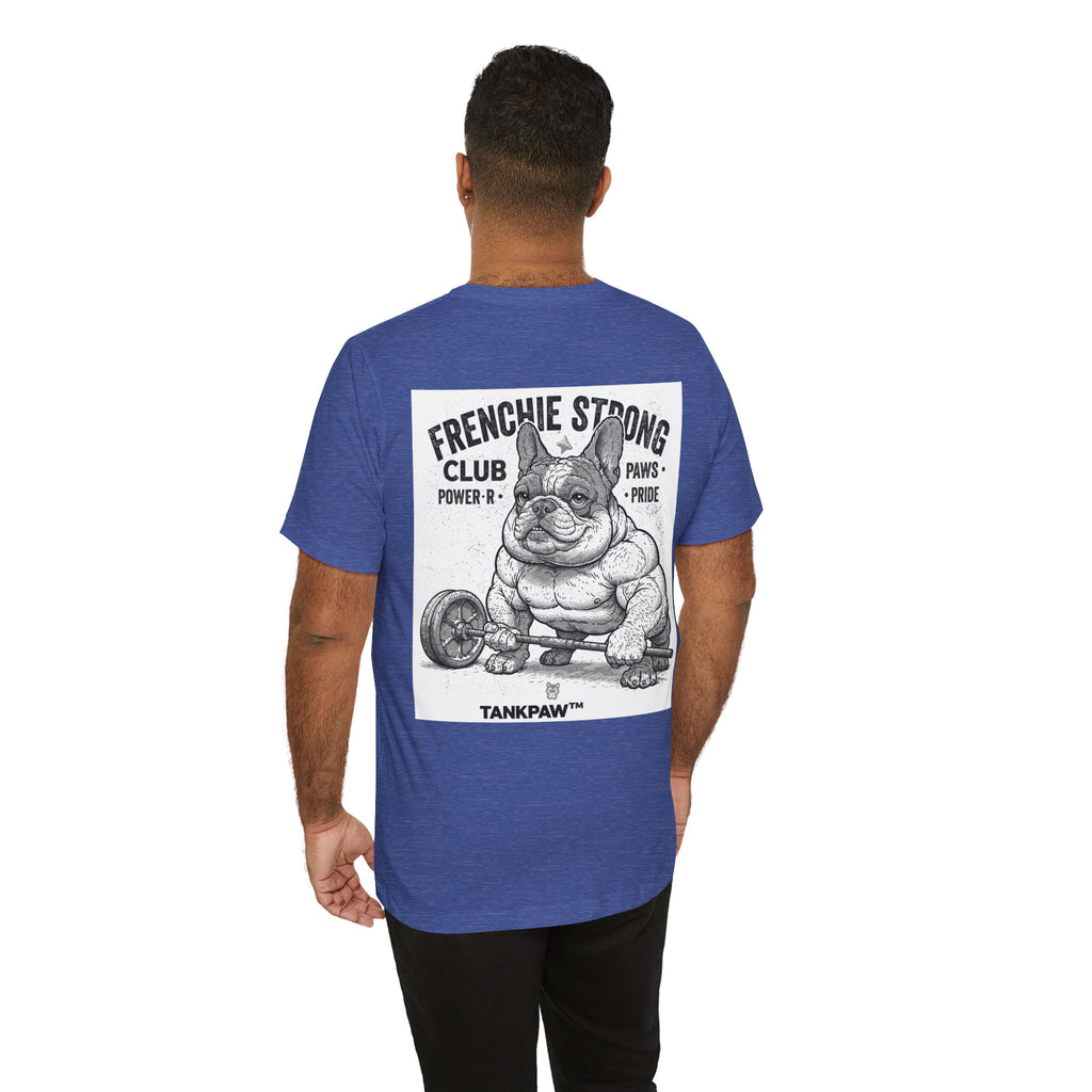 Strong Frenchie Club T-Shirt – Muscular French Bulldog Shirt for Pet Lovers