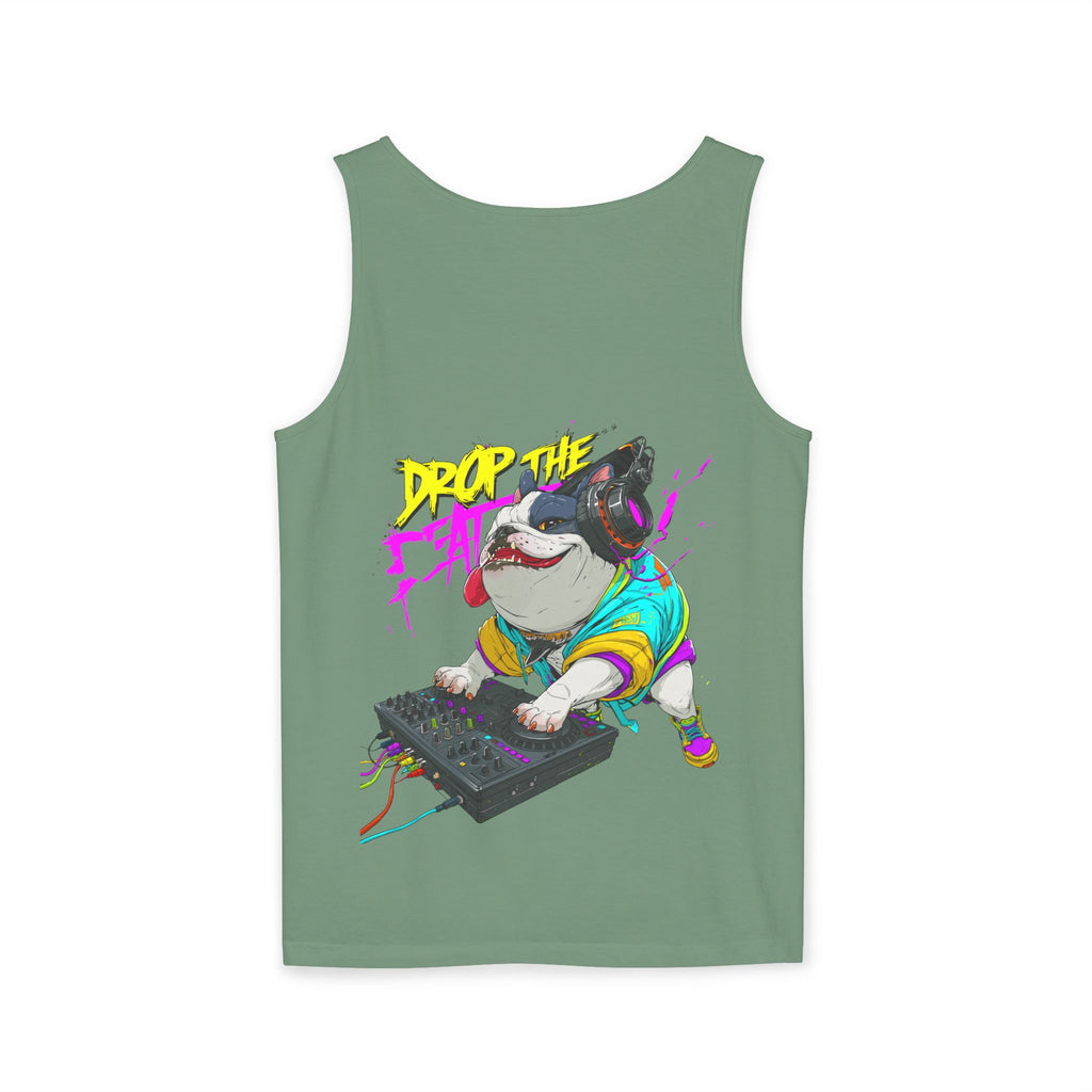 DJ French Bulldog Tank Top – EDM Festival Sleeveless Shirt for Frenchie Lovers