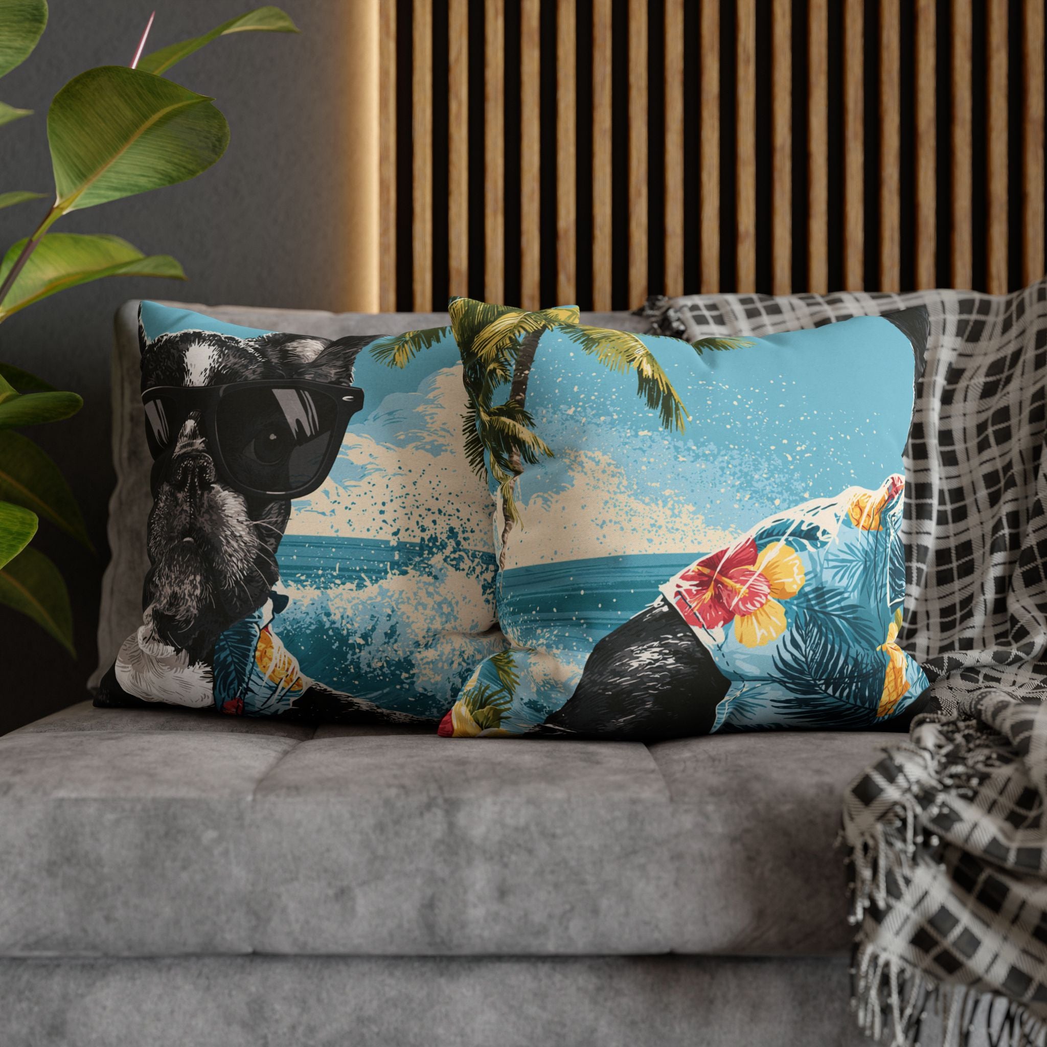 French Bulldog Throw Pillow – Cute Frenchie Decorative Cushion for Dog Lovers