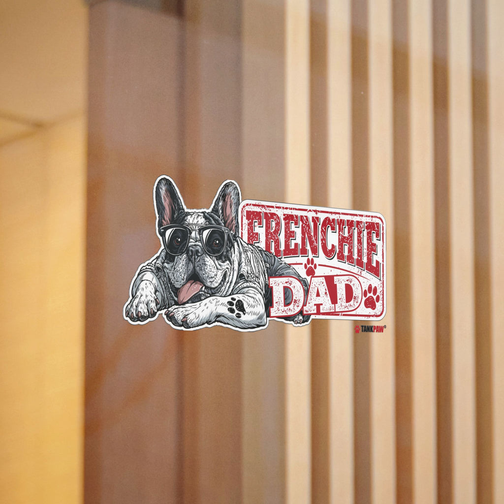 French Bulldog Sticker – Cute Frenchie DTF Decal | Waterproof Sticker for Dog Lovers | Suitable for Laptops, Phones, and Cars | EDM DJ Vinyl Record Design