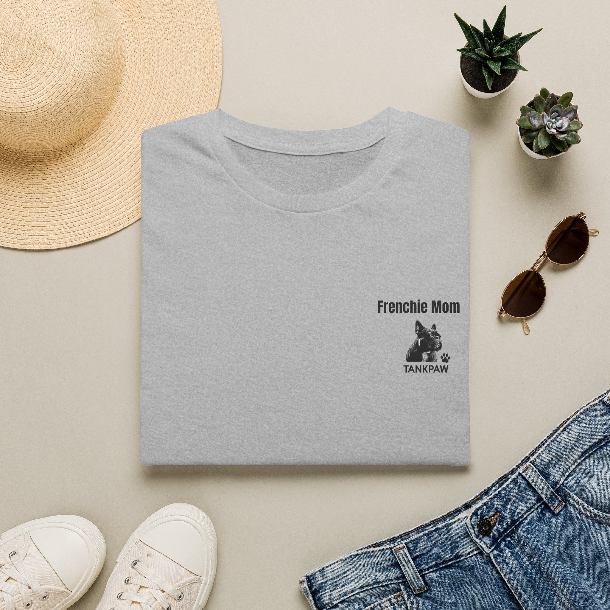 French Bulldog Mom T-Shirt | Proud Dog Mom Gift | Cute Frenchie Lover Apparel | TankPaw