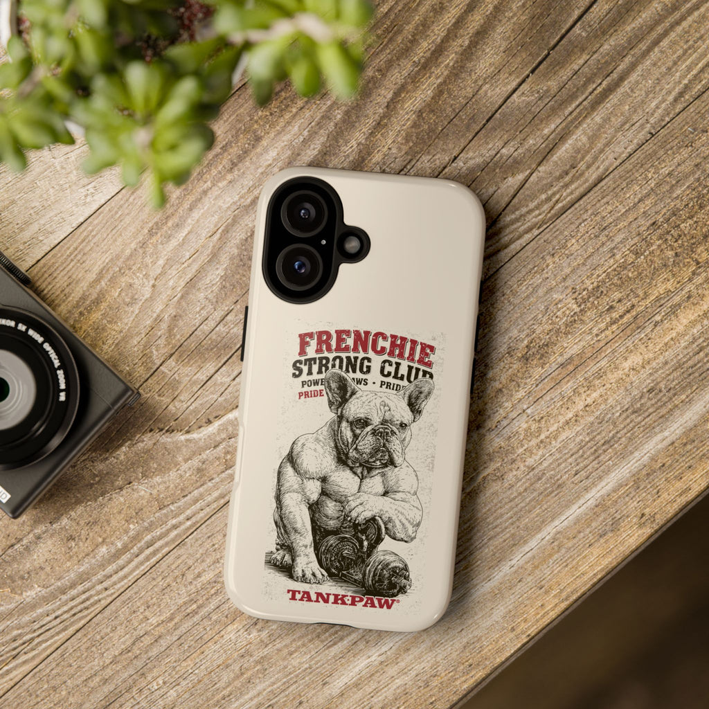 TankPaw® Frenchie Strong Club Premium Phone Case – Vintage French Bulldog Protective