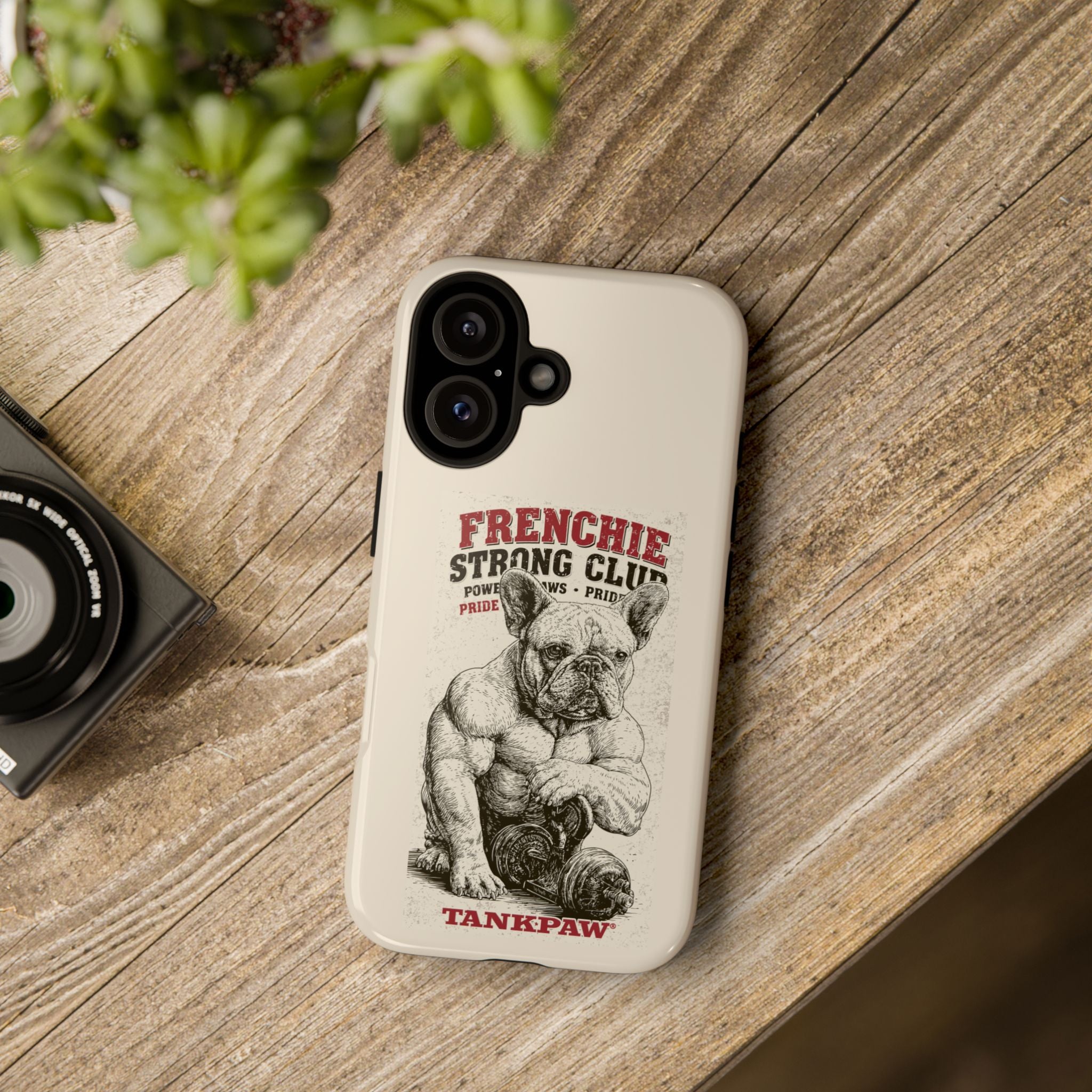 TankPaw® Frenchie Strong Club Premium Phone Case – Vintage French Bulldog Protective