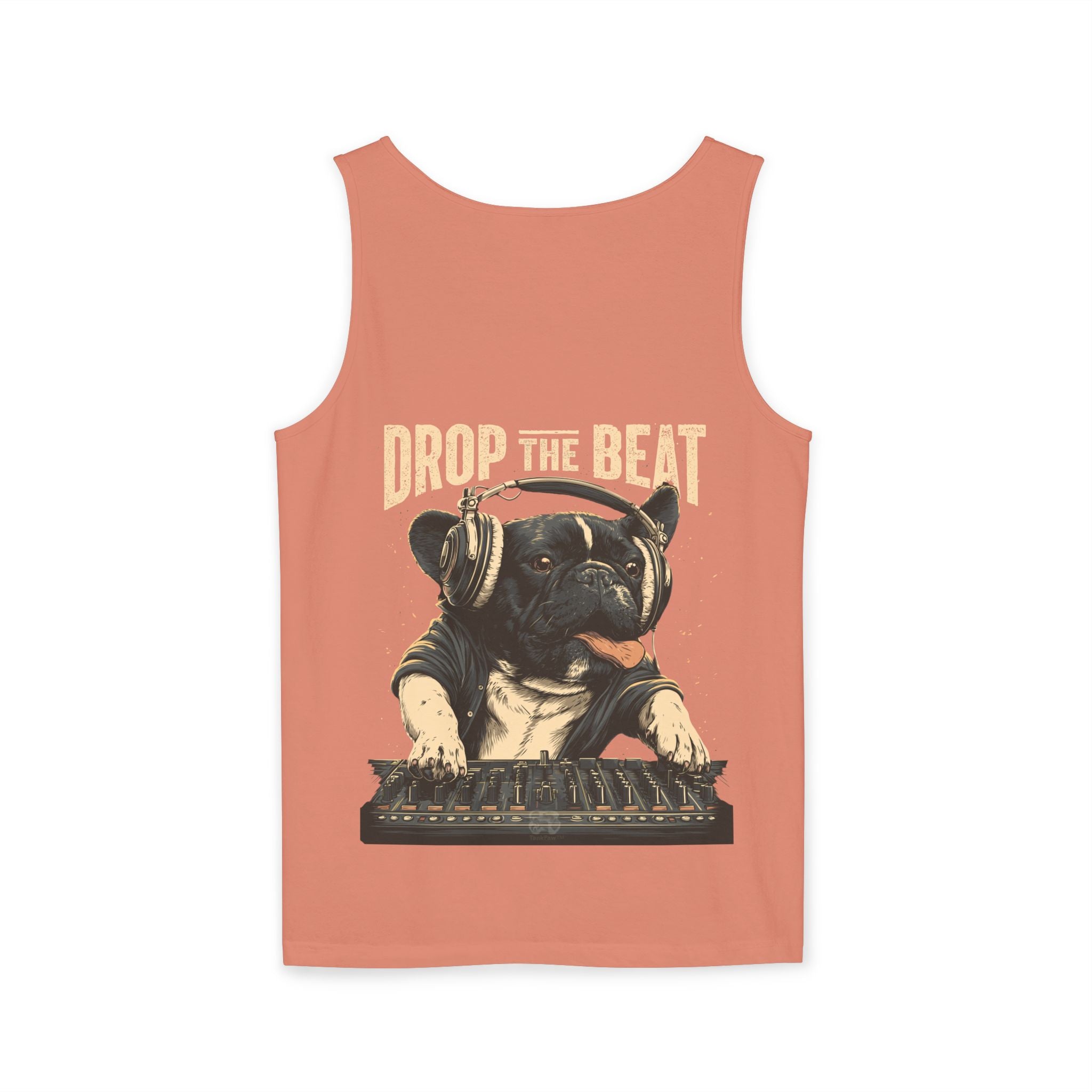Music Festival Tank Top – "Drop the Beat" Frenchie DJ Graphic Tank