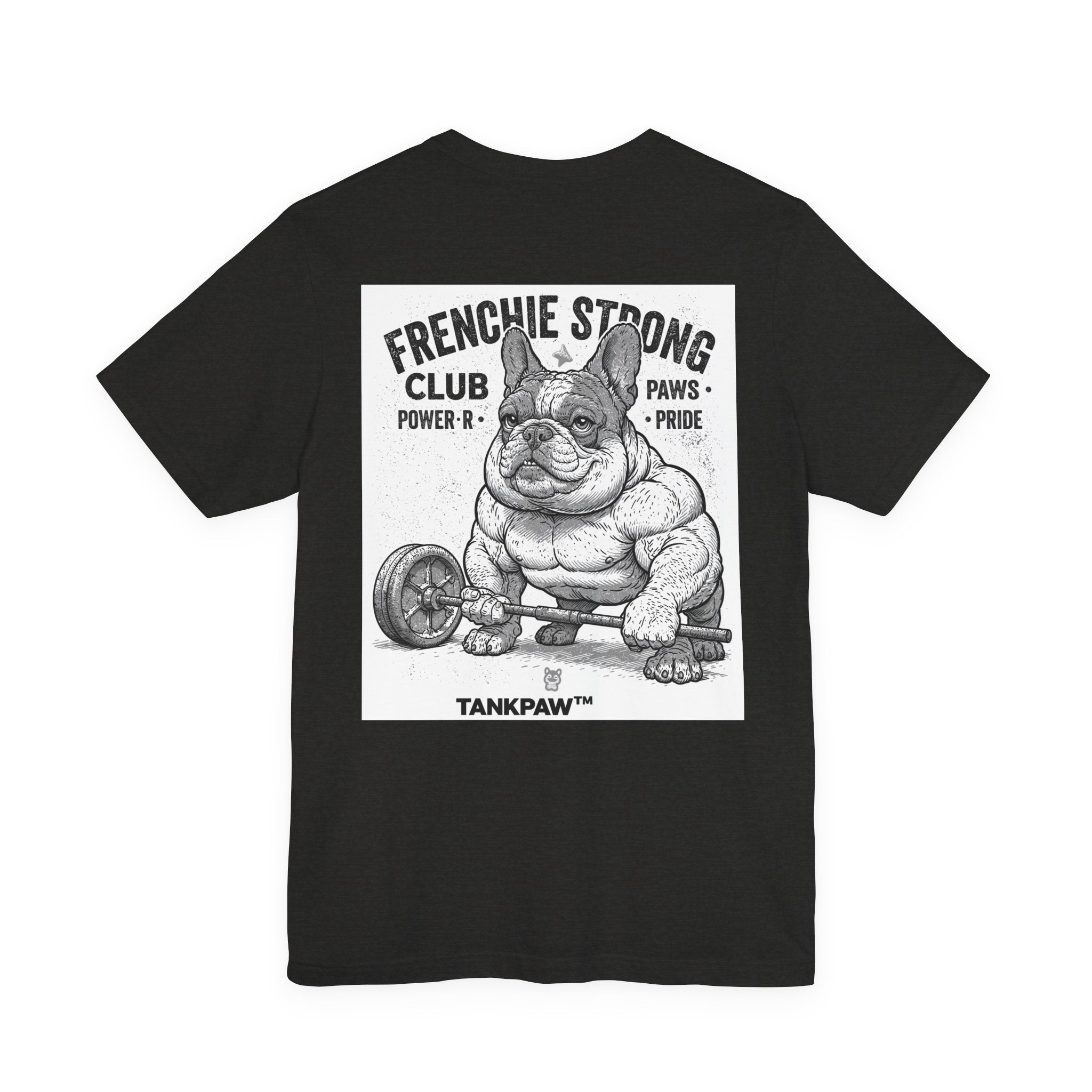 Strong Frenchie Club T-Shirt – Muscular French Bulldog Shirt for Pet Lovers