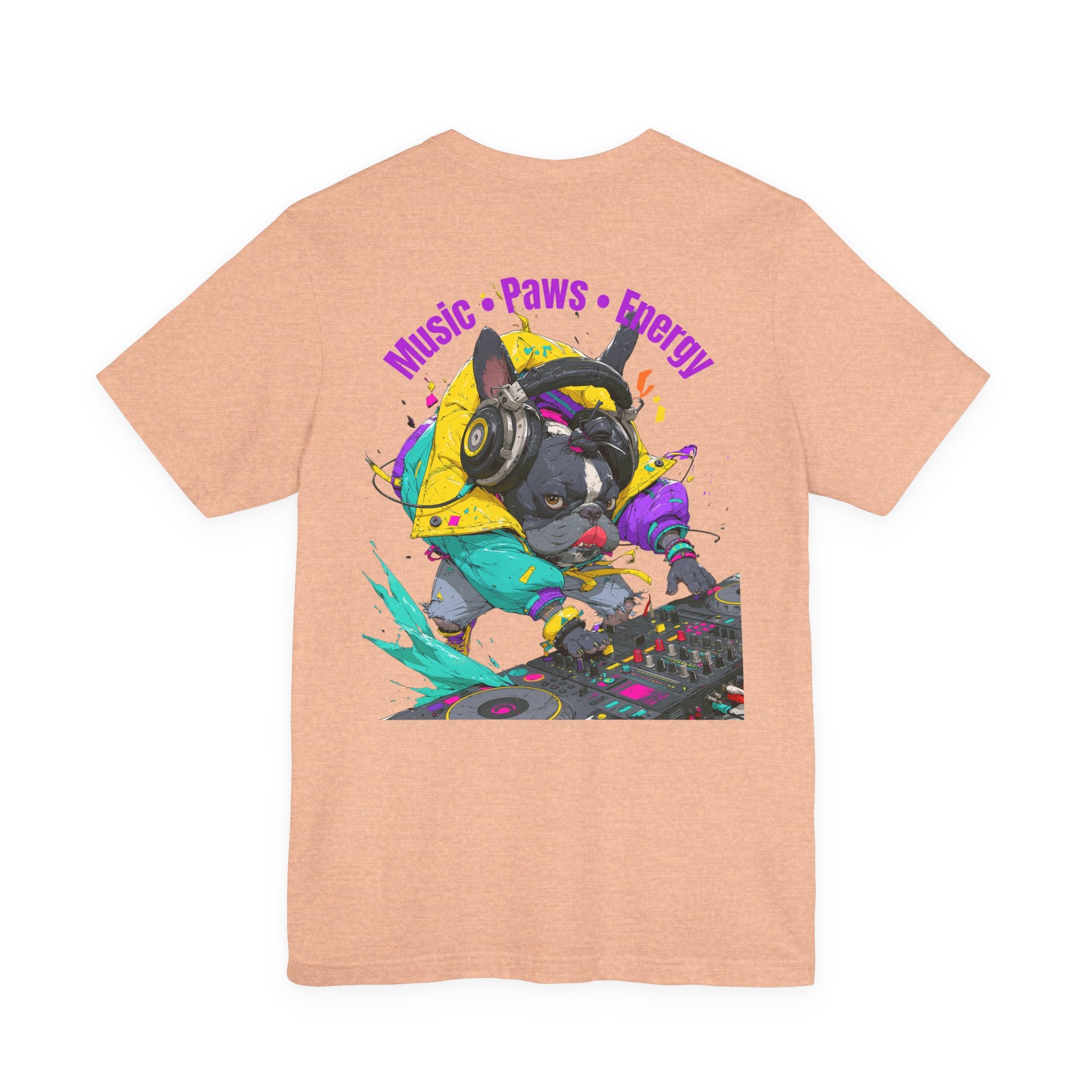 DJ French Bulldog T-Shirt — "Music • Paws • Energy" Graphic Tee
