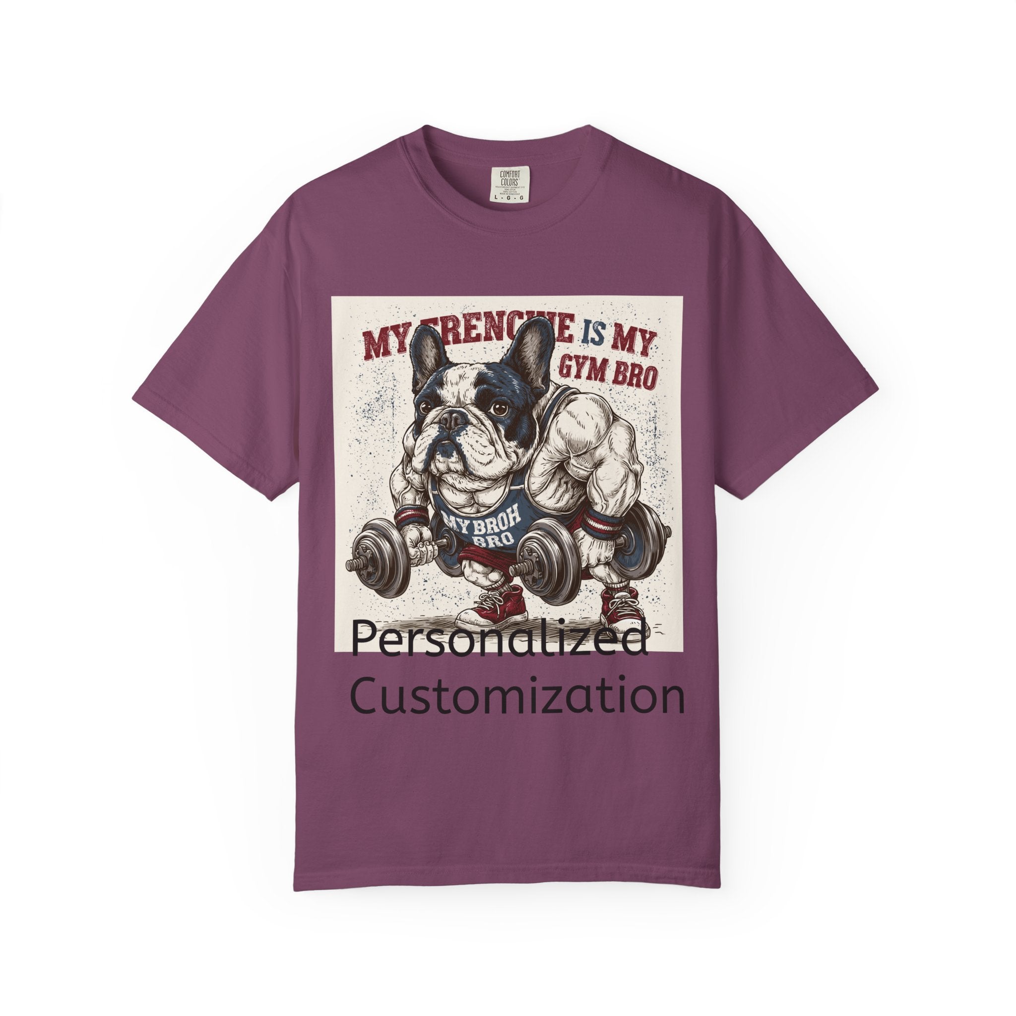 Personalized French Bulldog T-Shirt | Custom Frenchie Name Graphic Tee for Dog Lovers