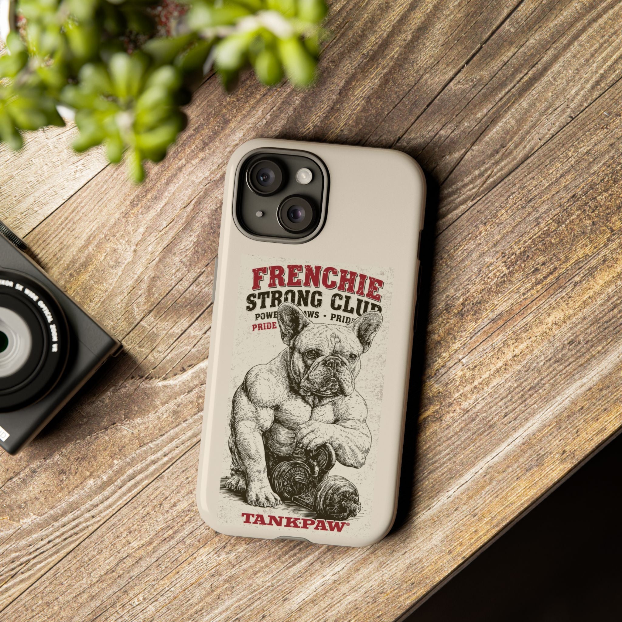TankPaw® Frenchie Strong Club Premium Phone Case – Vintage French Bulldog Protective