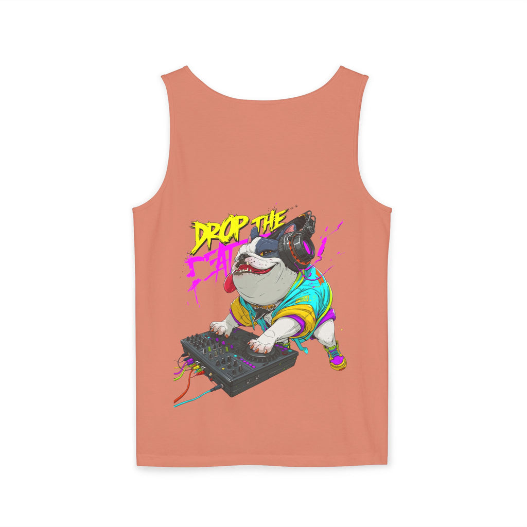 DJ French Bulldog Tank Top – EDM Festival Sleeveless Shirt for Frenchie Lovers