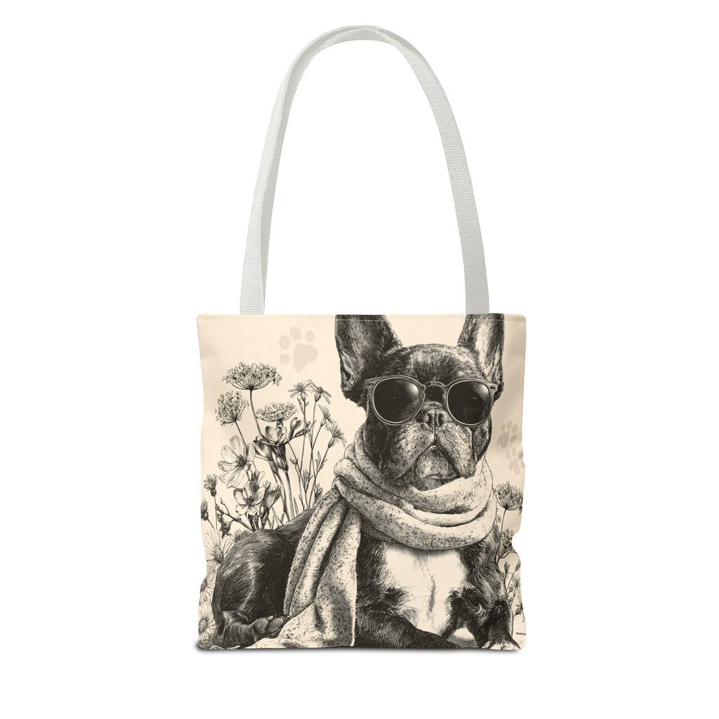 French Bulldog Canvas Tote Bag – Cute Frenchie Shoulder Bag for Dog Lovers