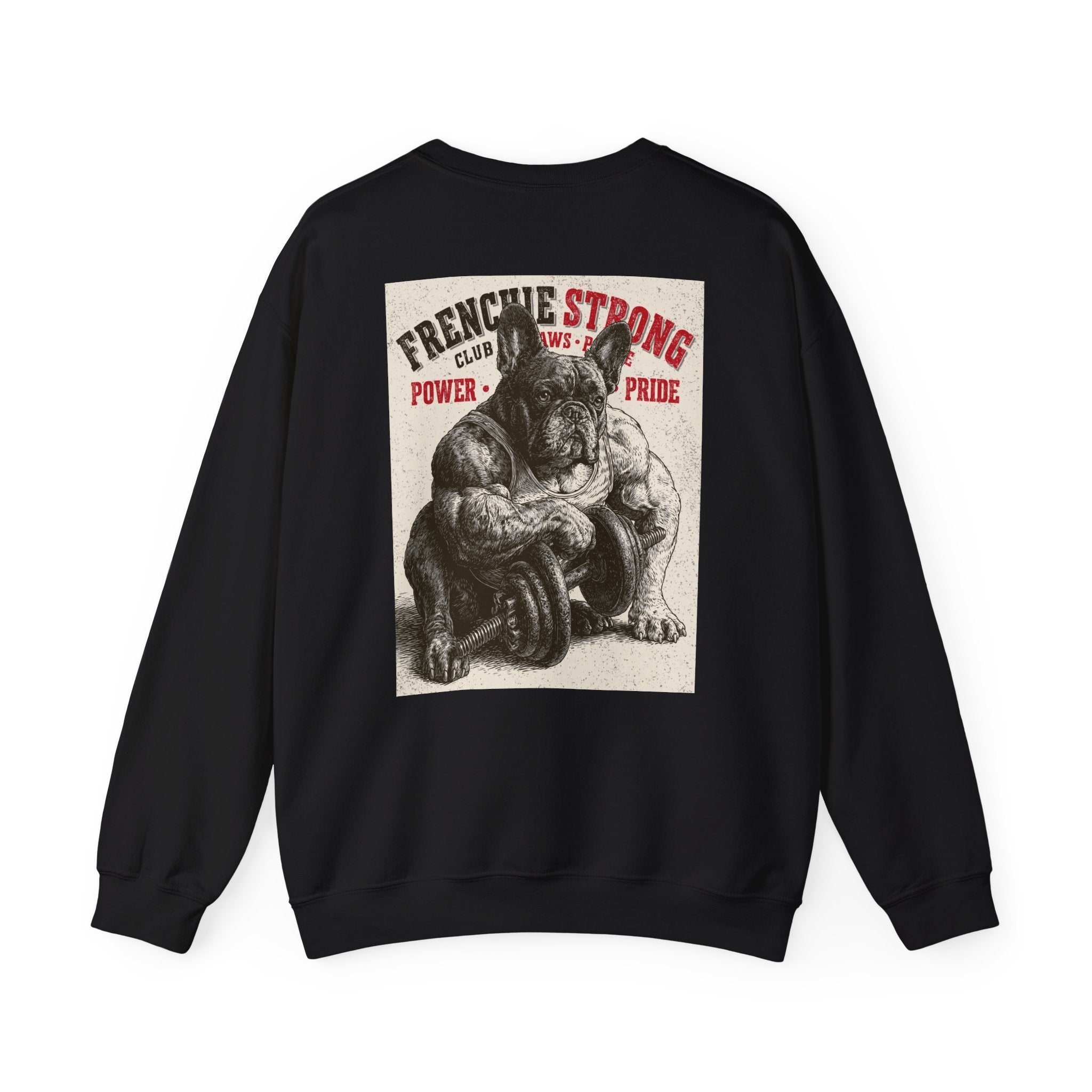 TankPaw® Frenchie Strong Club Premium Sweatshirt – Vintage French Bulldog Crewneck
