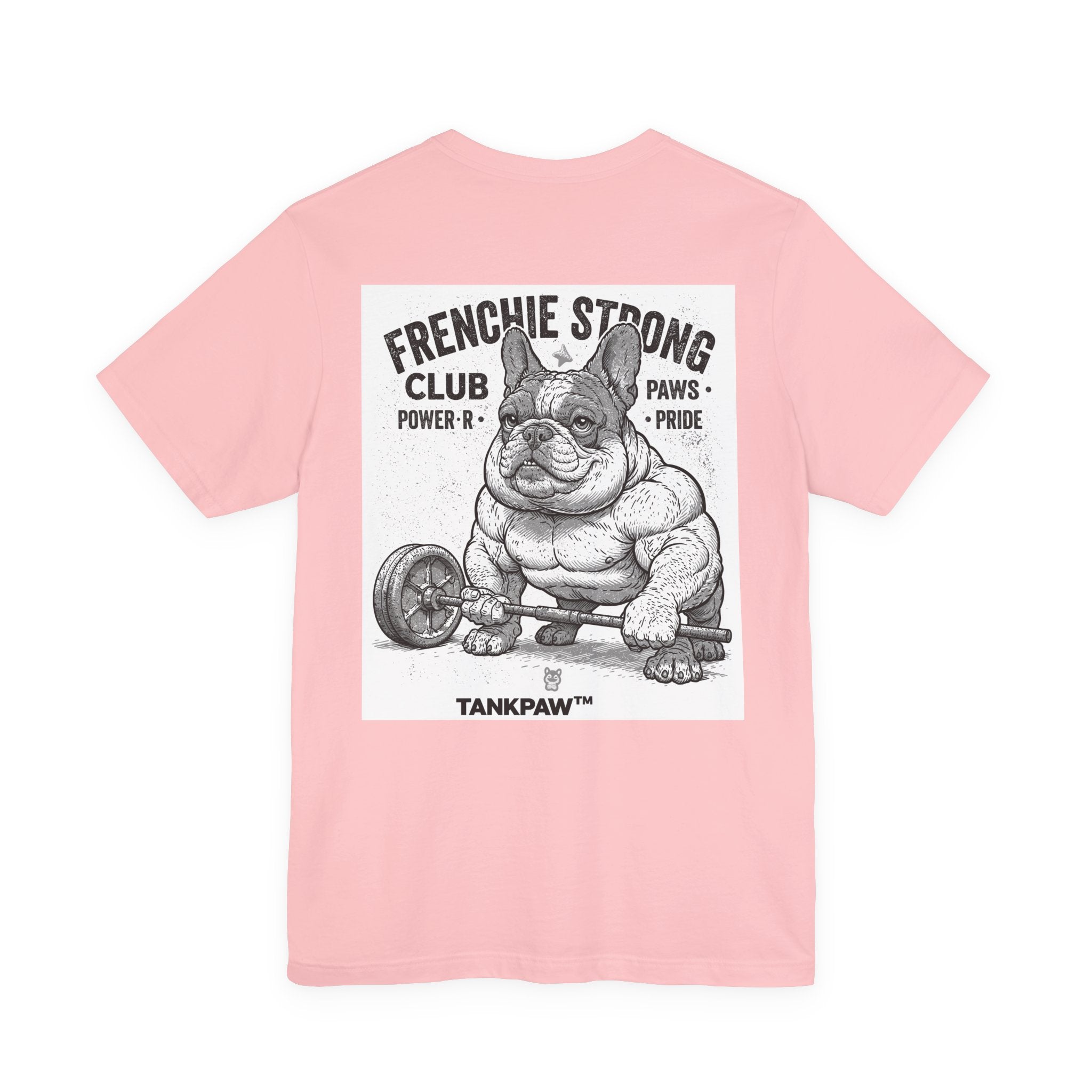 Strong Frenchie Club T-Shirt – Muscular French Bulldog Shirt for Pet Lovers