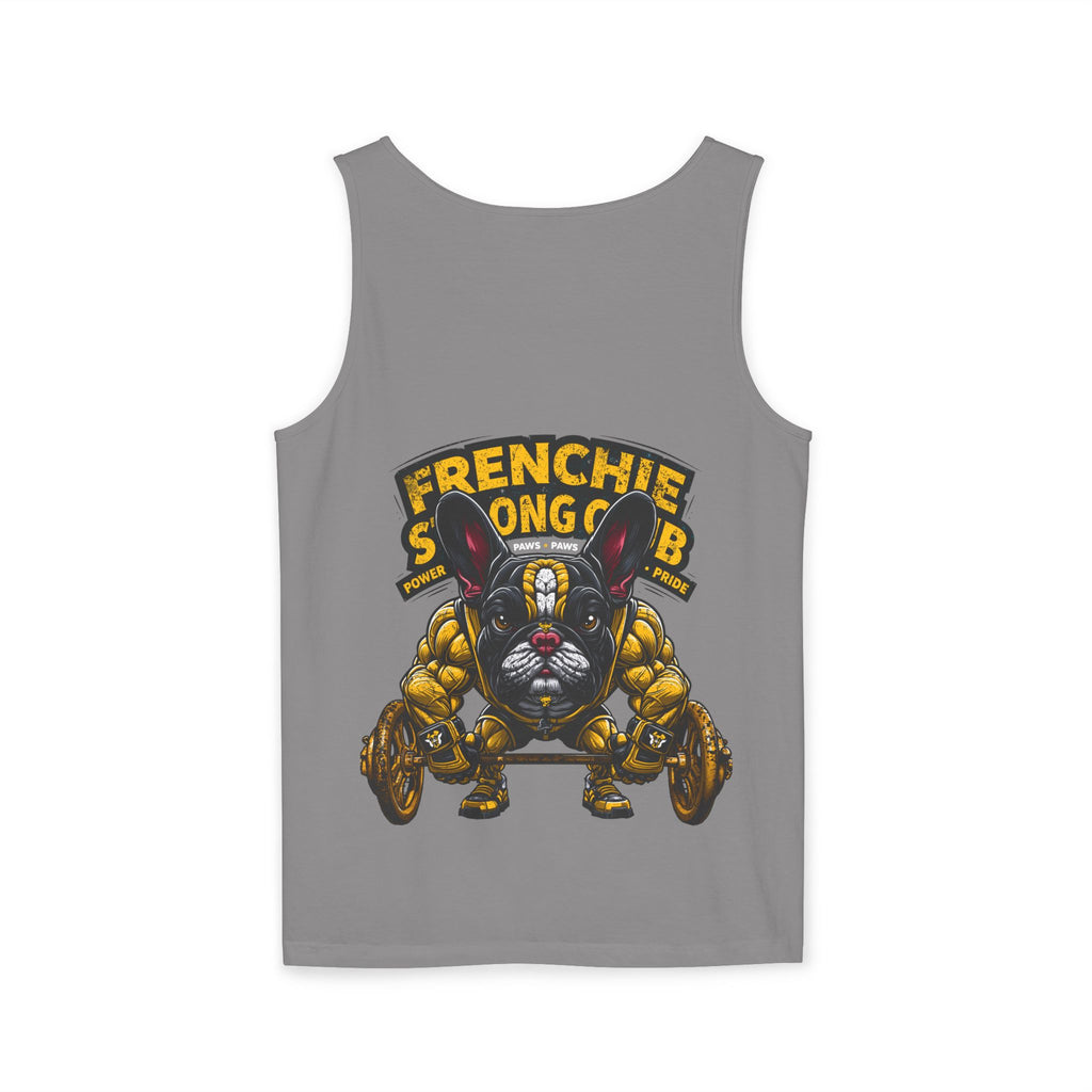 Power Paws Tank Top — "Frenchie Strong" Graphic Dog Fitness Tank