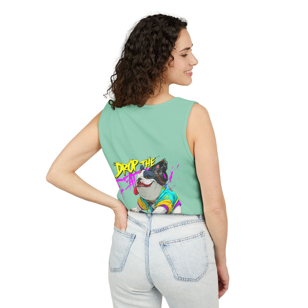 DJ French Bulldog Tank Top – EDM Festival Sleeveless Shirt for Frenchie Lovers
