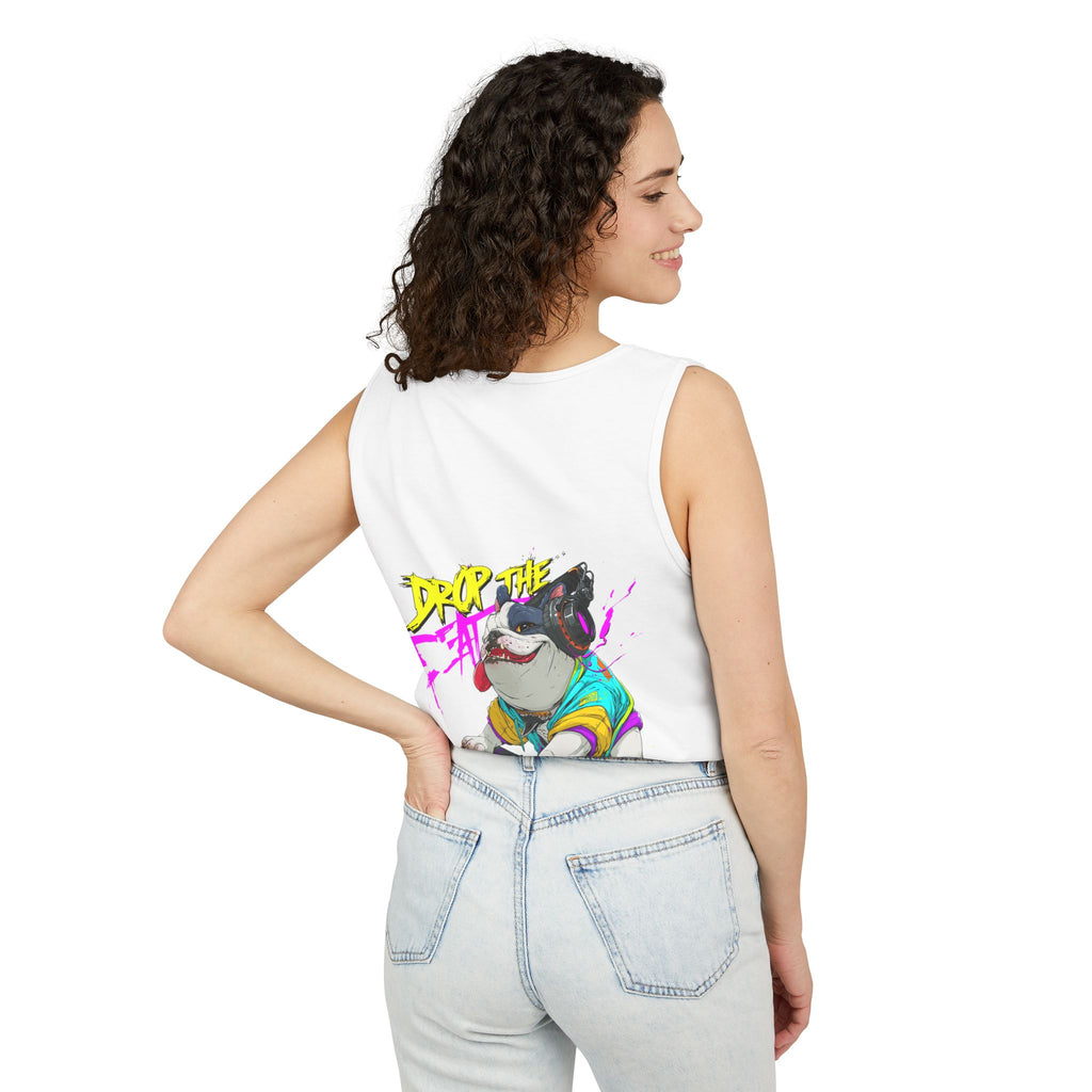DJ French Bulldog Tank Top – EDM Festival Sleeveless Shirt for Frenchie Lovers