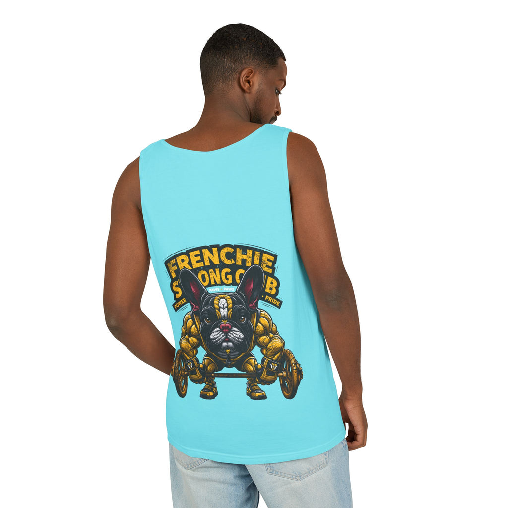 Power Paws Tank Top — "Frenchie Strong" Graphic Dog Fitness Tank