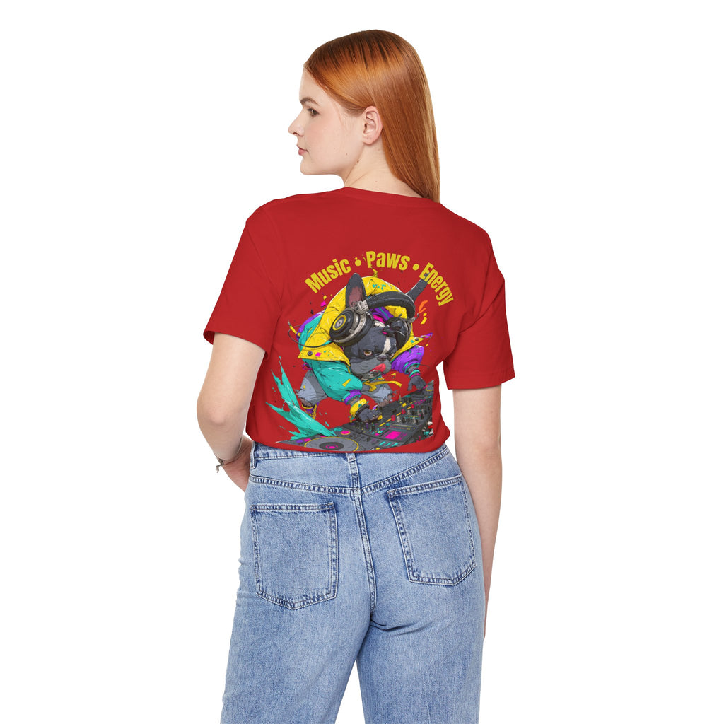 DJ French Bulldog T-Shirt — "Music • Paws • Energy" Graphic Tee
