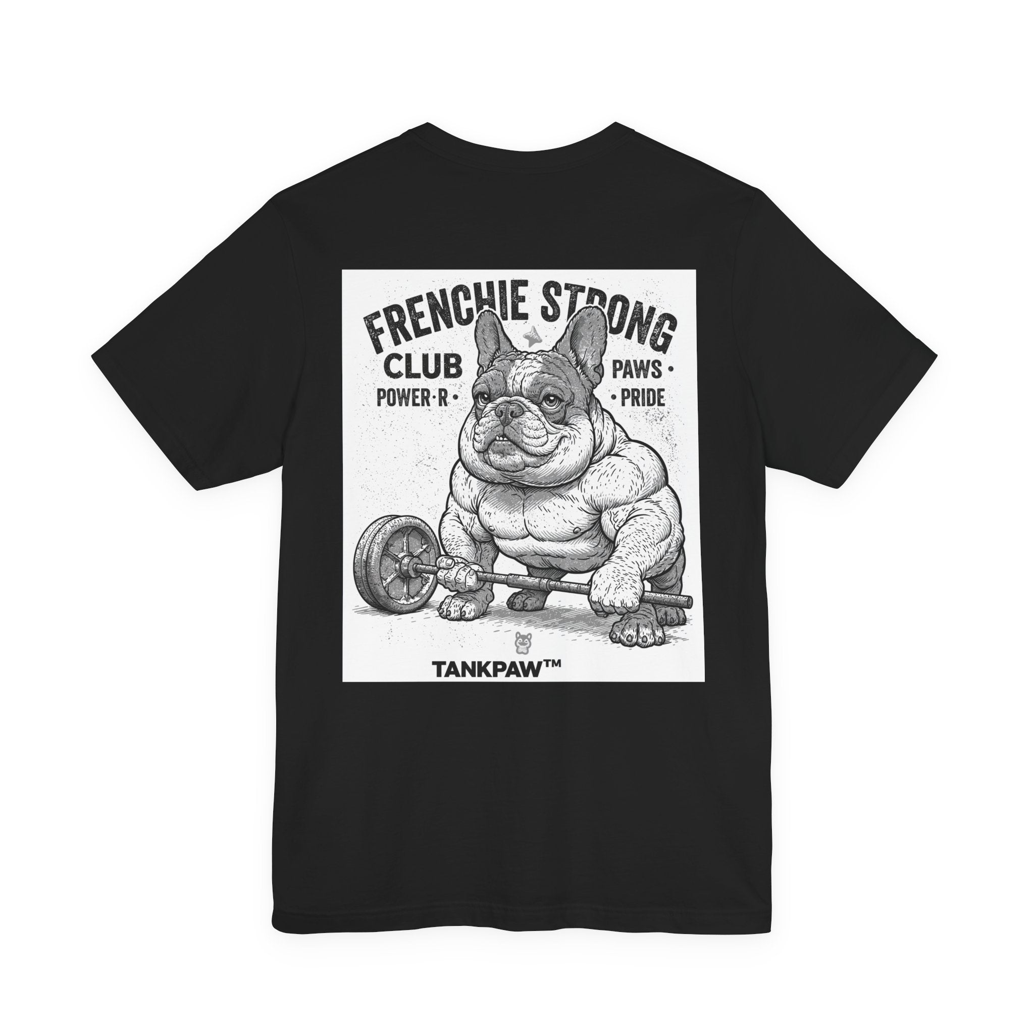 Strong Frenchie Club T-Shirt – Muscular French Bulldog Shirt for Pet Lovers