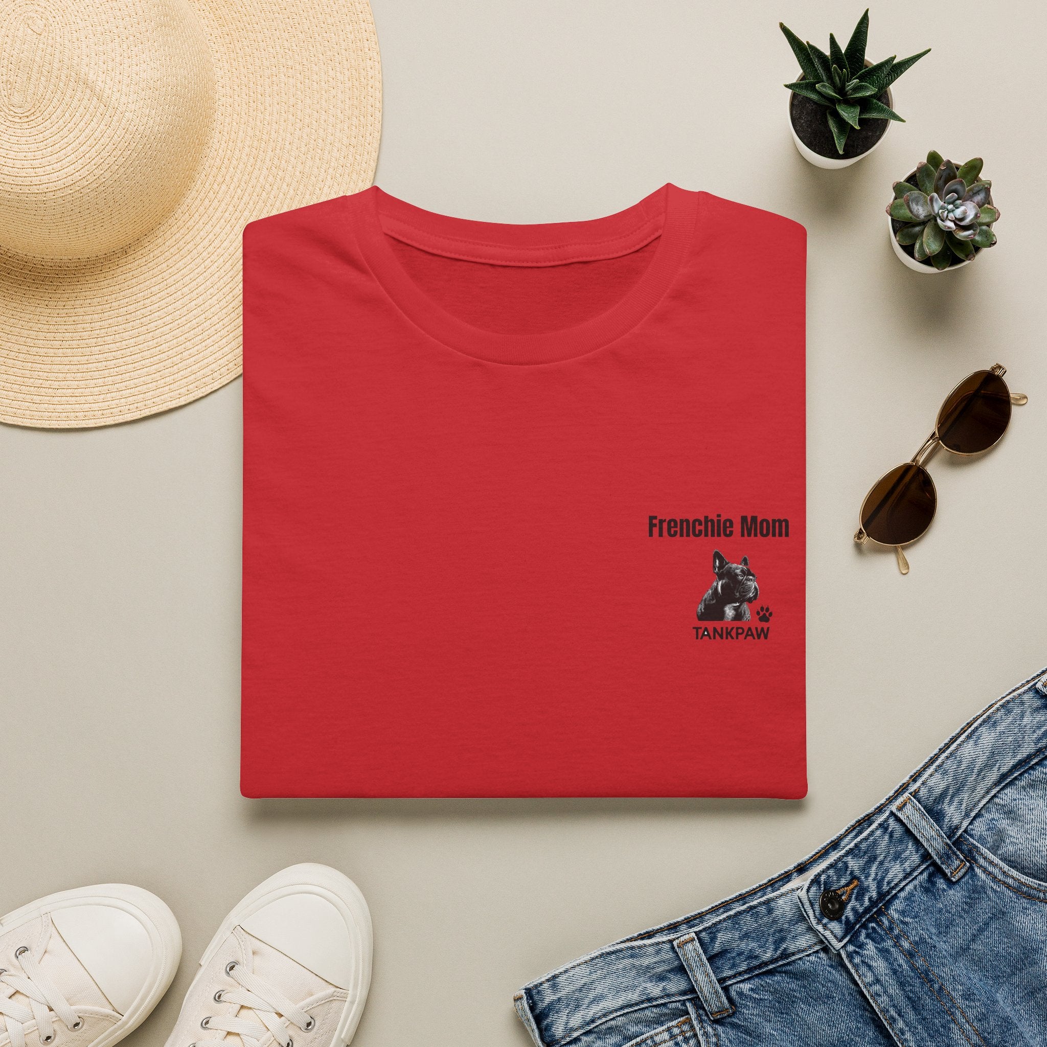 French Bulldog Mom T-Shirt | Proud Dog Mom Gift | Cute Frenchie Lover Apparel | TankPaw