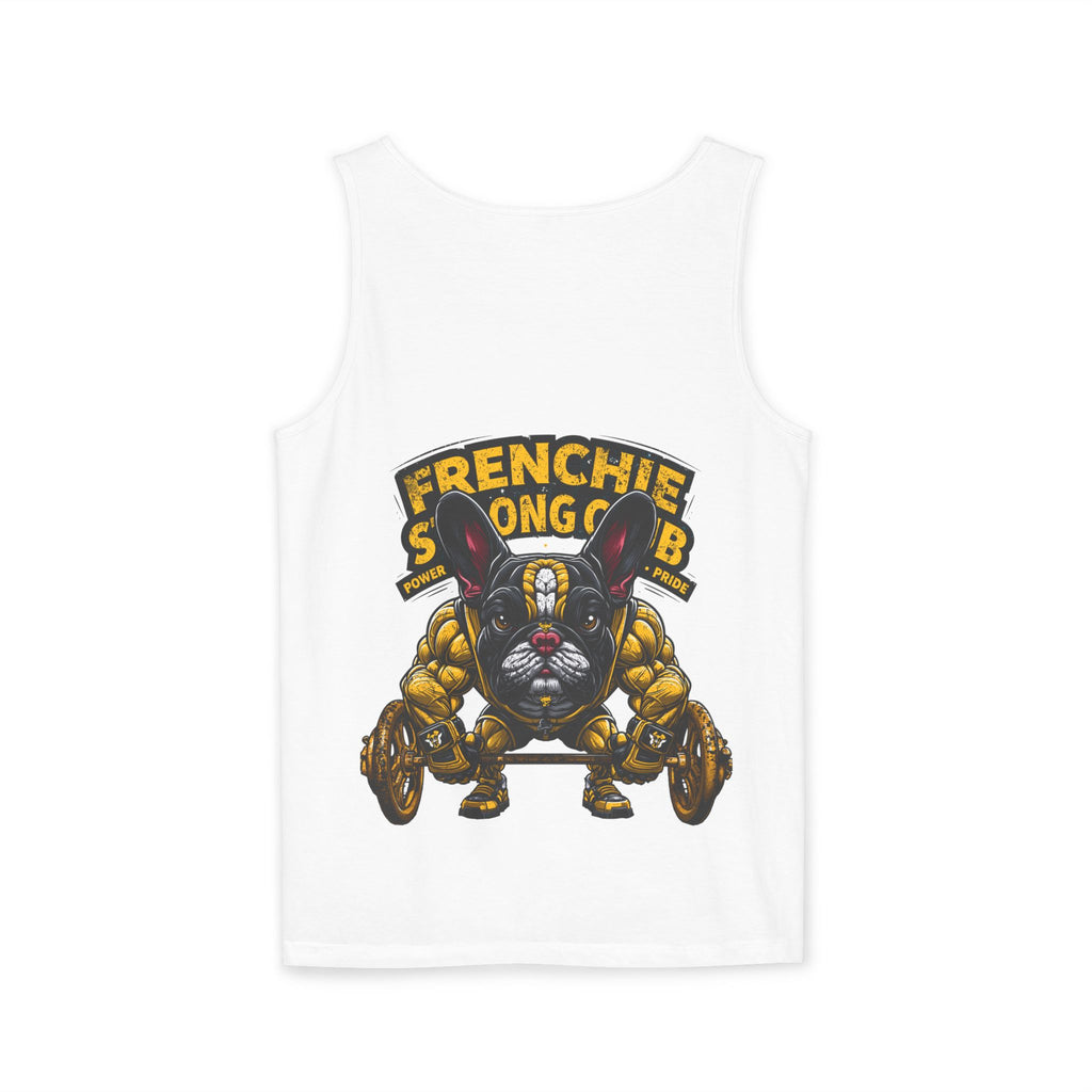 Power Paws Tank Top — "Frenchie Strong" Graphic Dog Fitness Tank