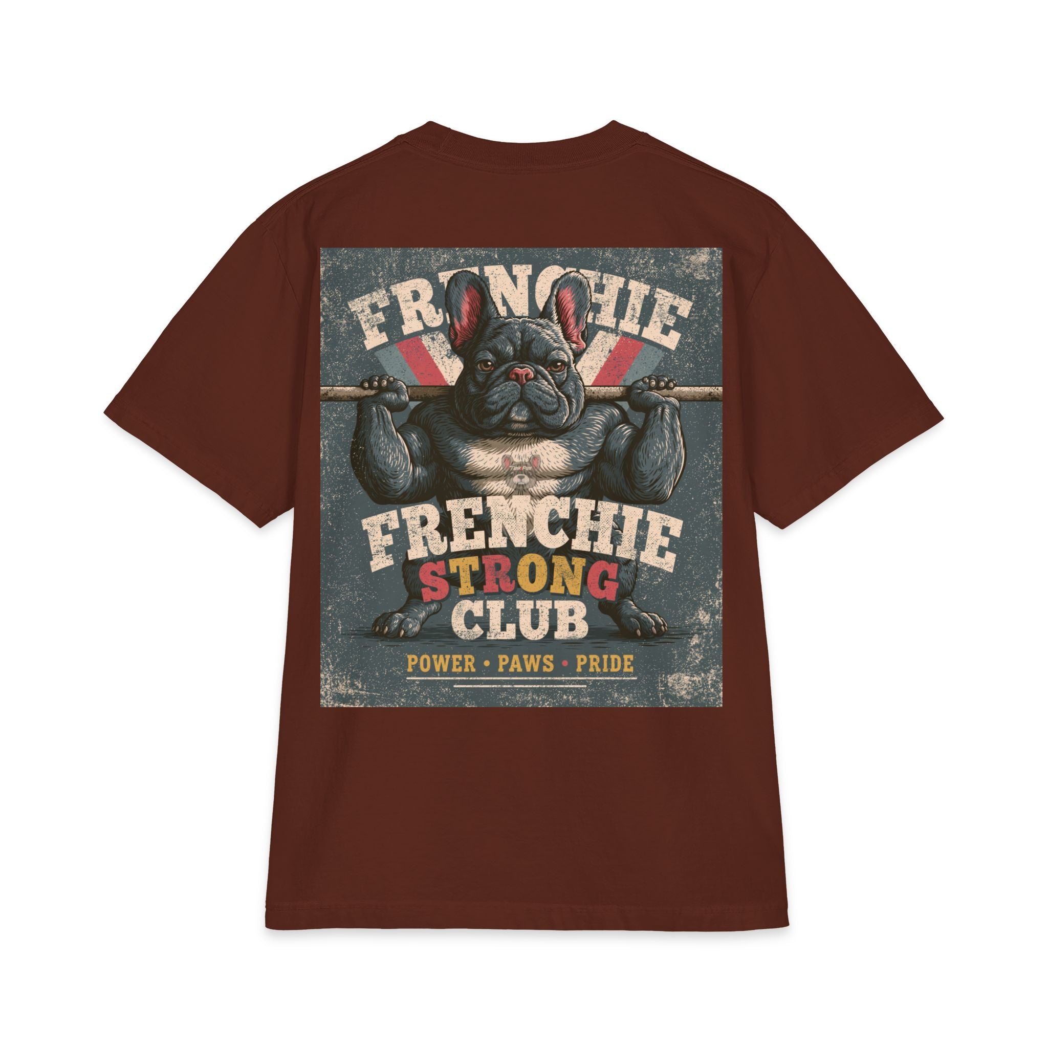 Frenchie Gains T-Shirt – Funny Muscle Dog Workout Shirt