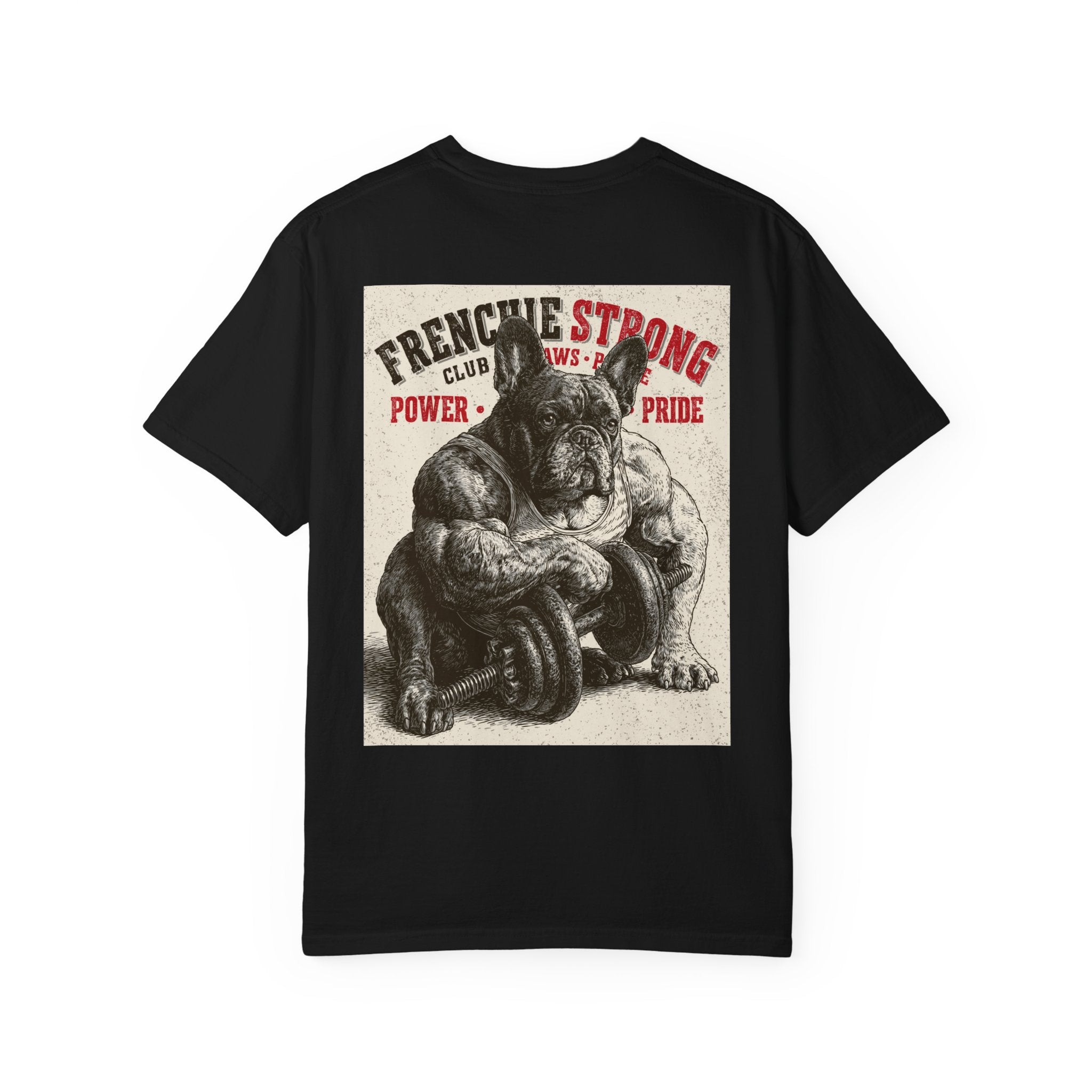 TankPaw® Frenchie Strong Club Premium T-Shirt – Vintage French Bulldog Graphic Tee