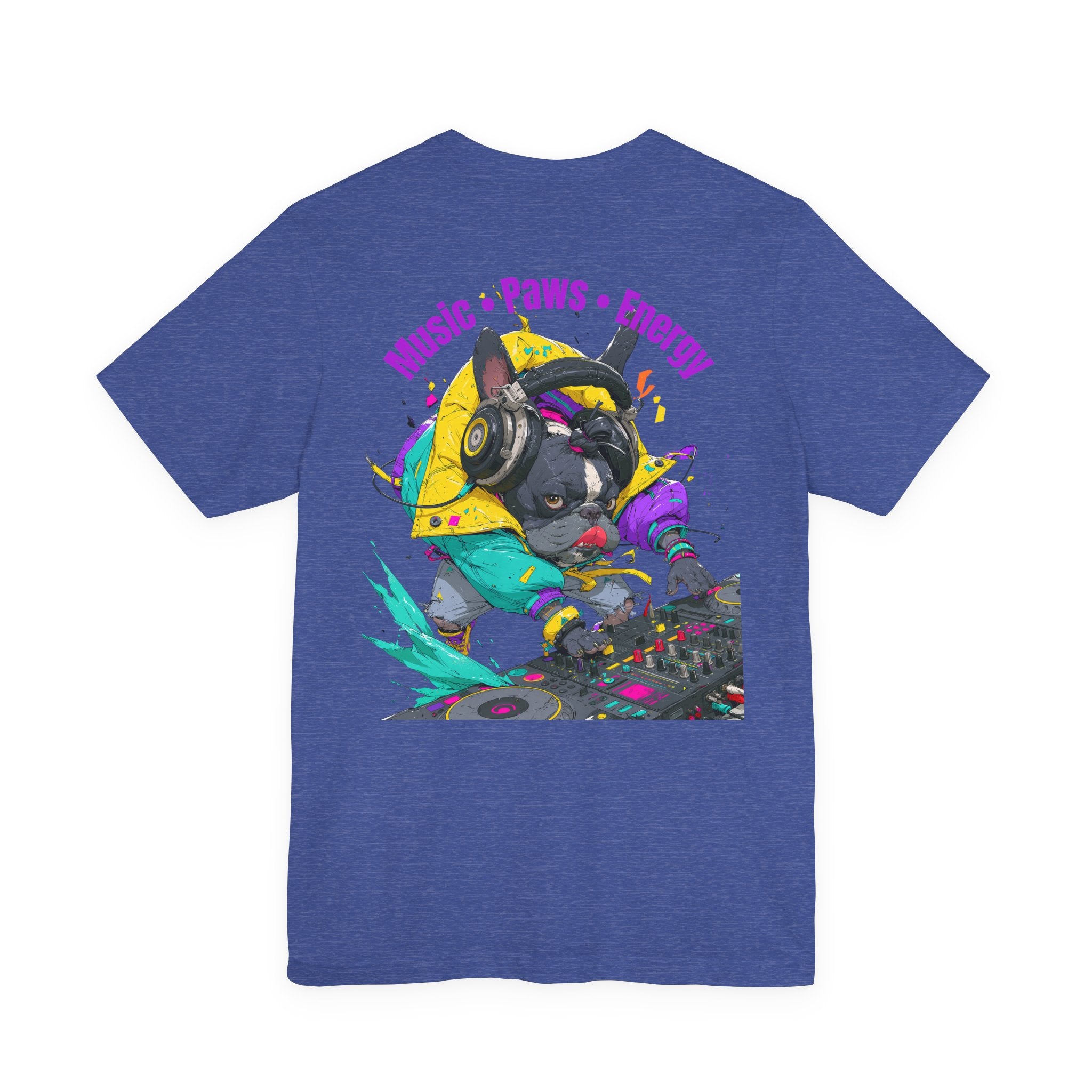 DJ French Bulldog T-Shirt — "Music • Paws • Energy" Graphic Tee