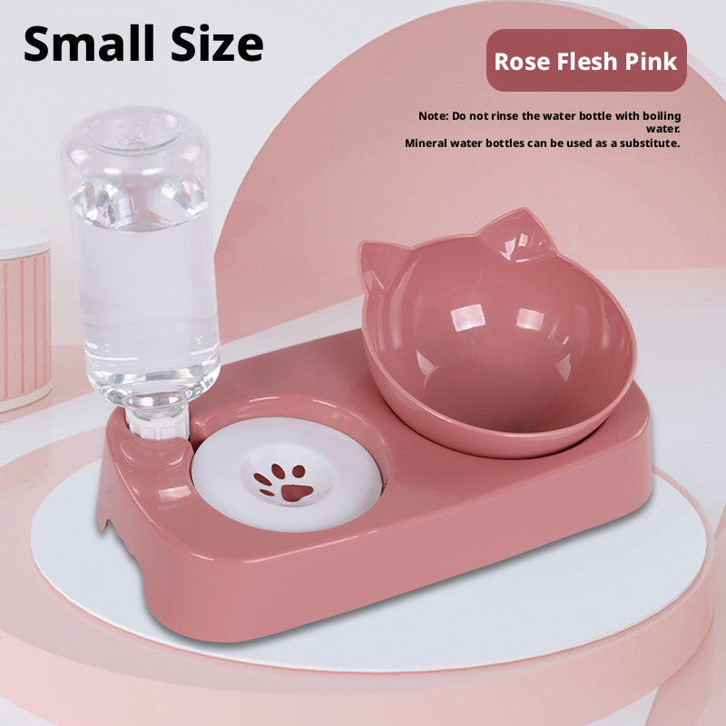 Cat feeder with water dispenser for food and hydration
