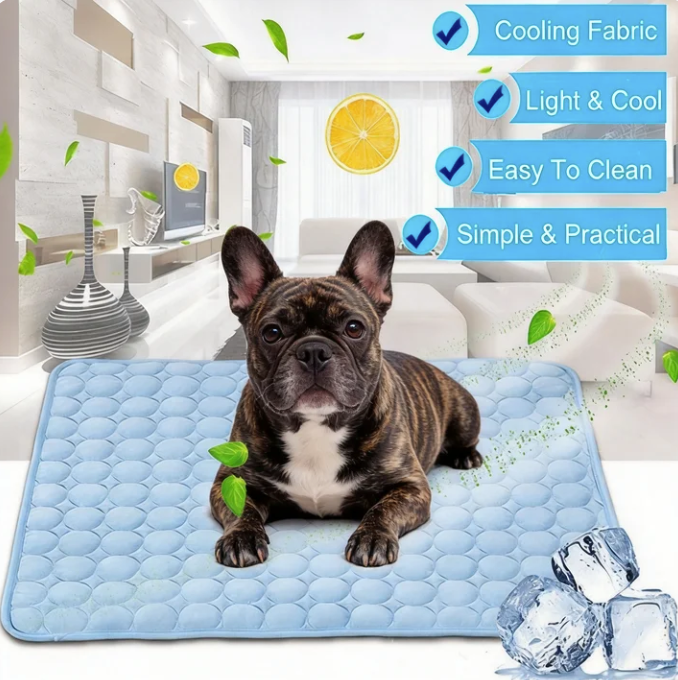 Cooling Dog Mat for Small & Medium Dogs – Breathable Pet Cooling Pad for Hot Weather