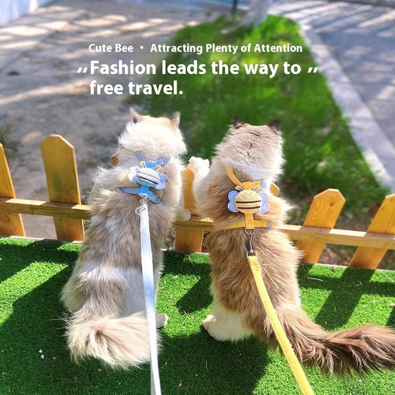 Cute Bee-Shaped Adjustable Cat Leash