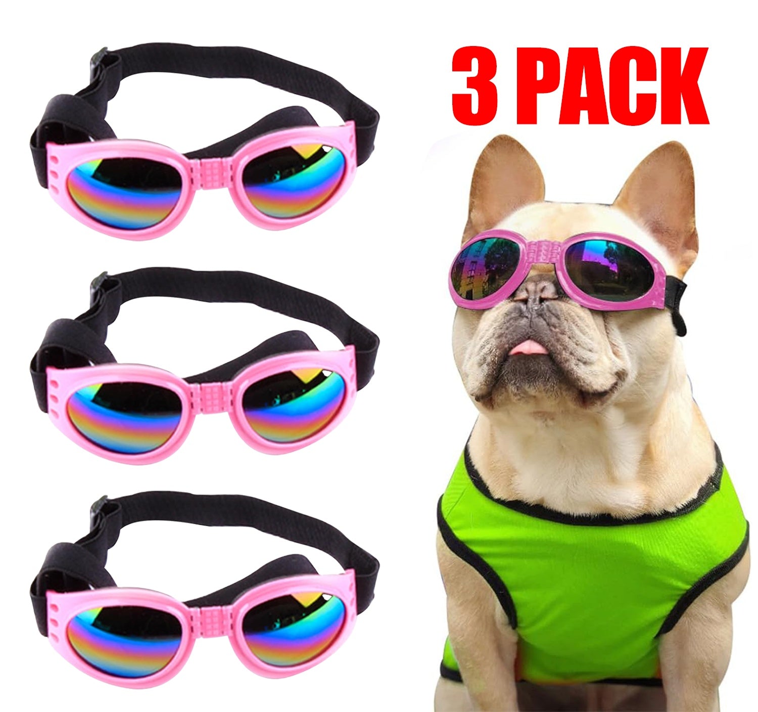 Dog Sunglasses with UV Protection – Stylish Pet Goggles for Small & Medium Dogs-summer