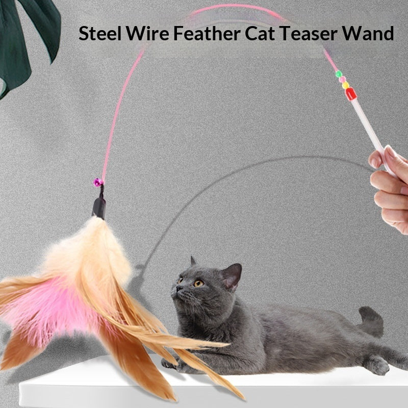 Durable Interactive Teaser Wand for Cats