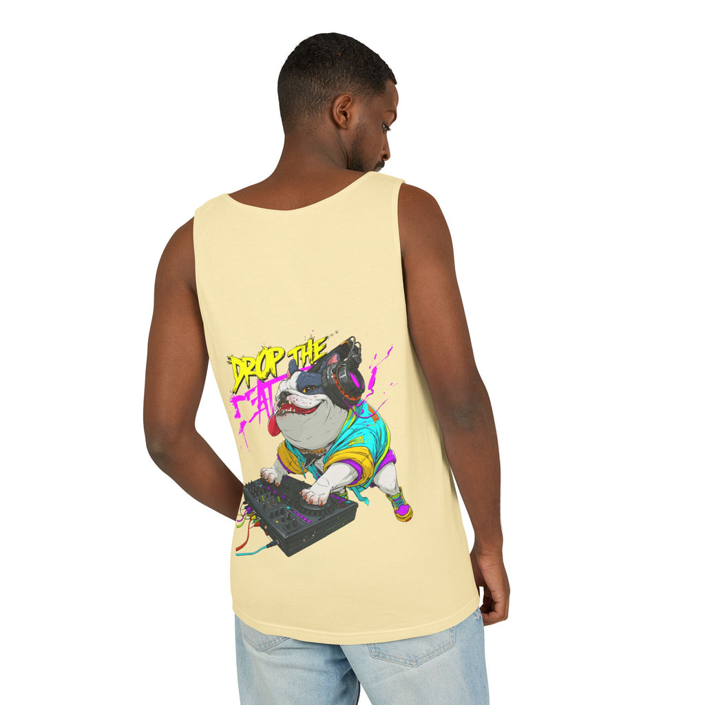 DJ French Bulldog Tank Top – EDM Festival Sleeveless Shirt for Frenchie Lovers