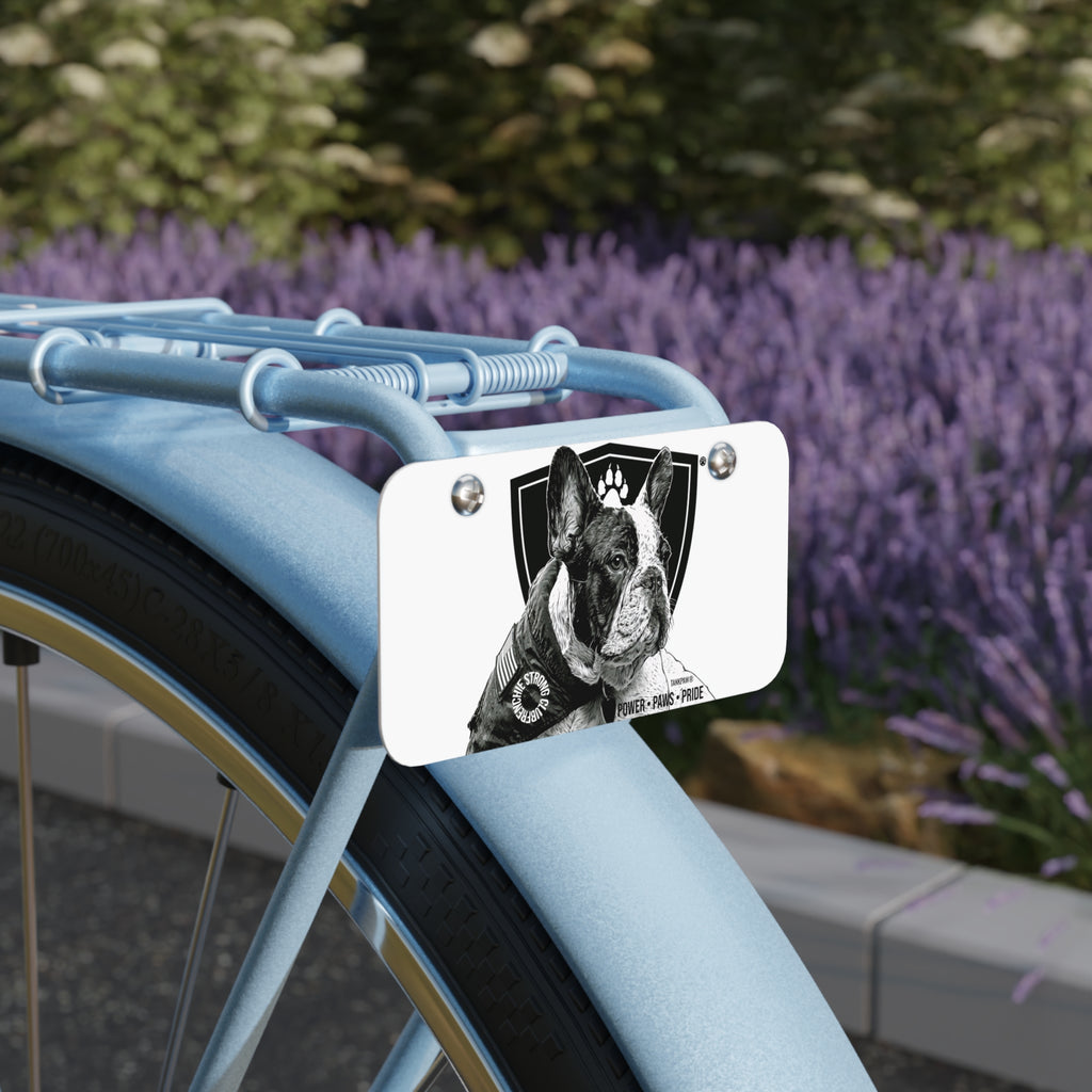 French Bulldog Bicycle License Plate
