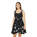 Skater Dress — All-Over Black Frenchie Paw Print — Cute Summer Dress for Frenchie Moms