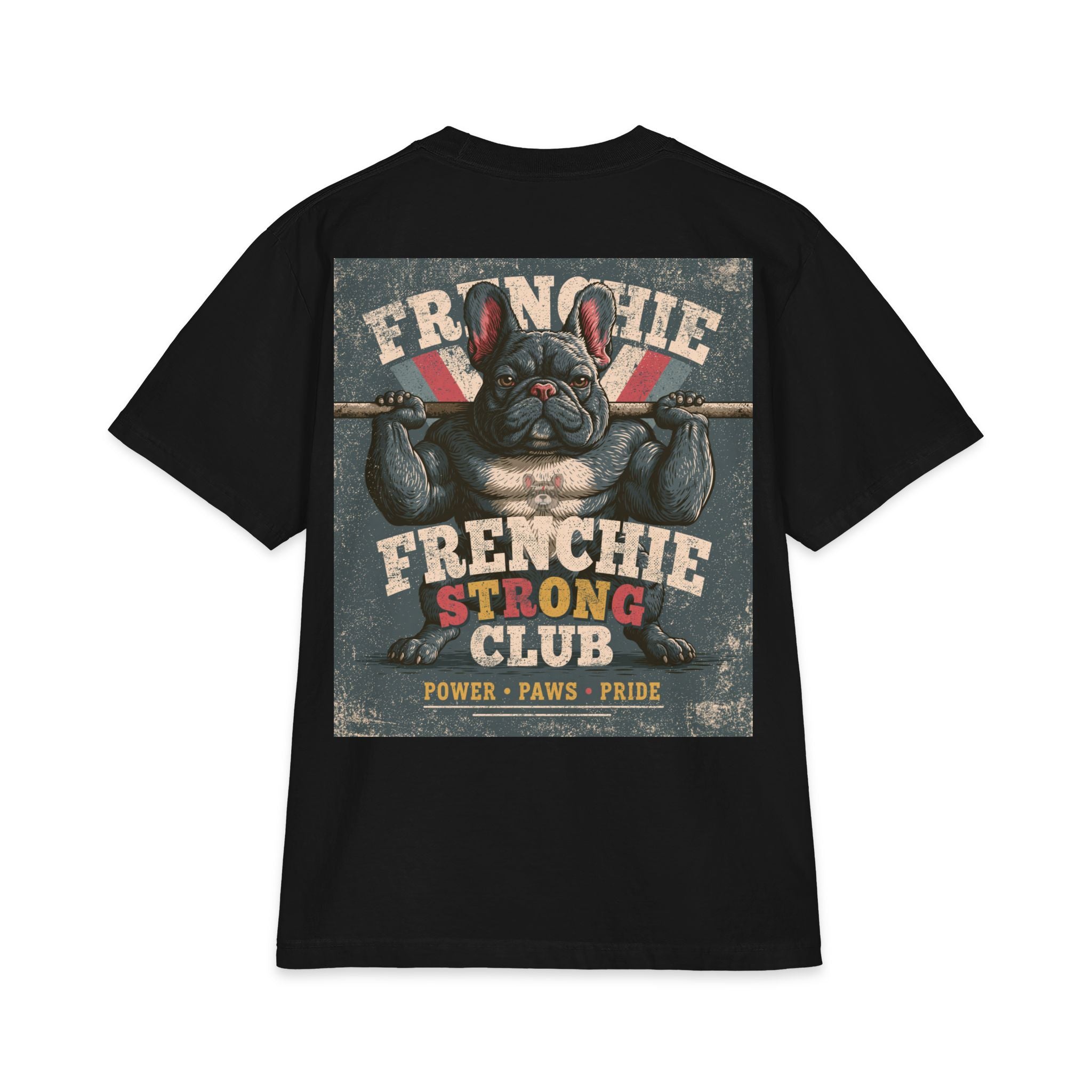 Frenchie Gains T-Shirt – Funny Muscle Dog Workout Shirt