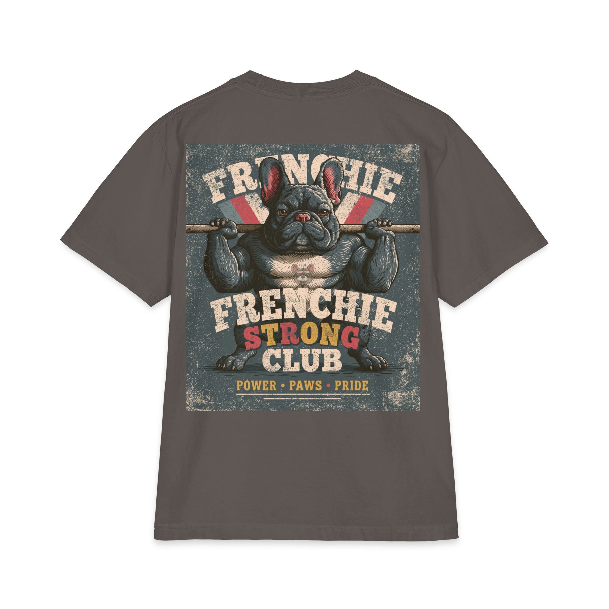 Frenchie Gains T-Shirt – Funny Muscle Dog Workout Shirt