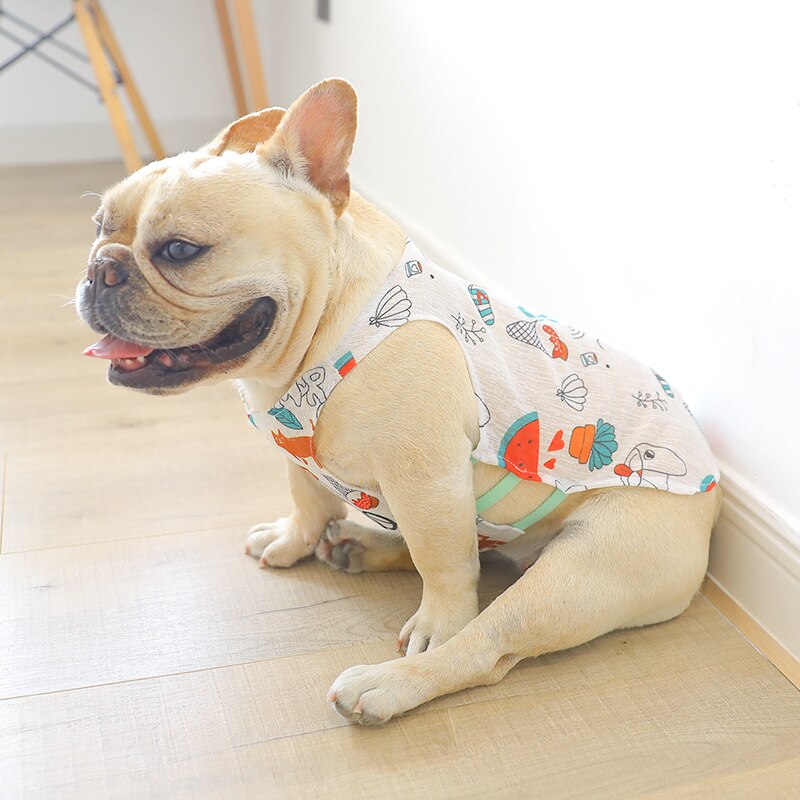 Lightweight pet vest shirt for dogs and cats breathable summer t-shirt for small and medium pets