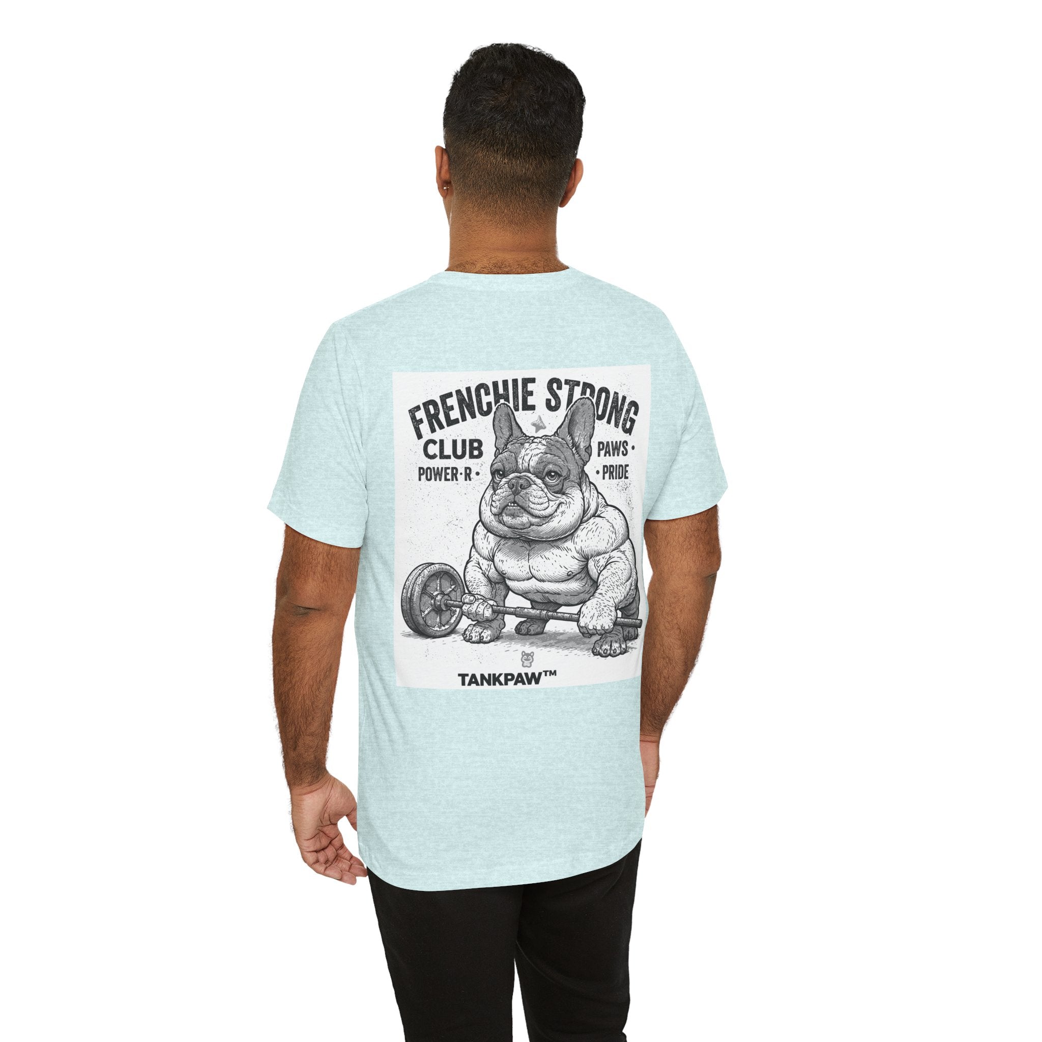 Strong Frenchie Club T-Shirt – Muscular French Bulldog Shirt for Pet Lovers