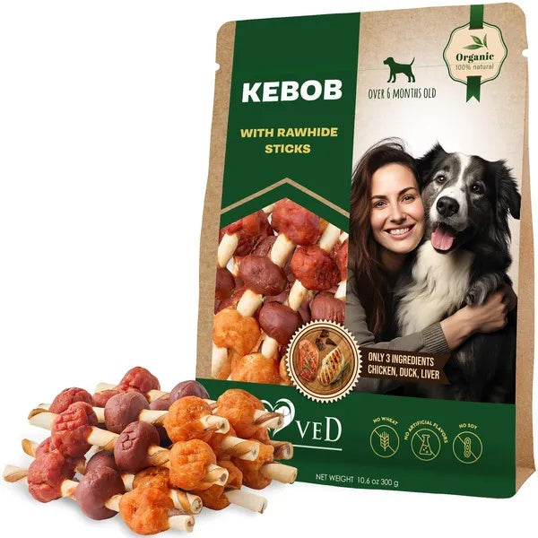 Natural Dog Dental Chews for Teeth Cleaning | Long-Lasting, Chewy Teething Sticks for Puppies