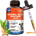 Natural dog yeast infection treatment drops for itchy skin, ears and allergy relief
