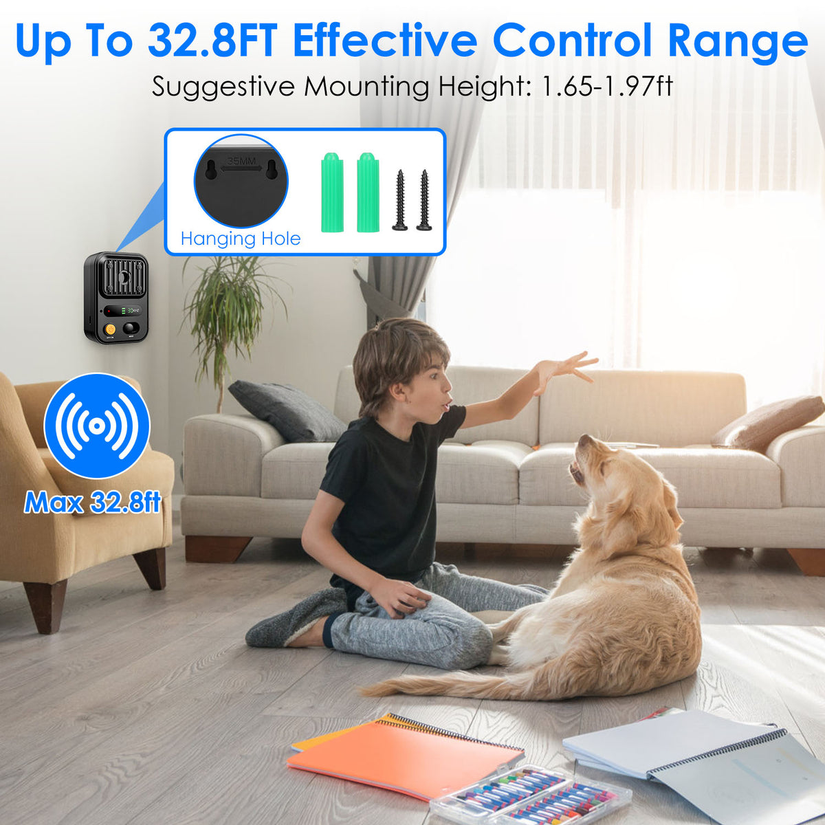 Anti Bark Device for Dogs | Safe Bark Control Training Tool for Indoor & Outdoor Use