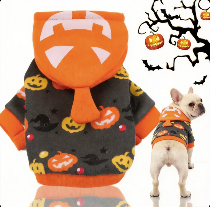 Pumpkin Dog Costume | Funny Halloween Pet Outfit for Dogs & Puppies