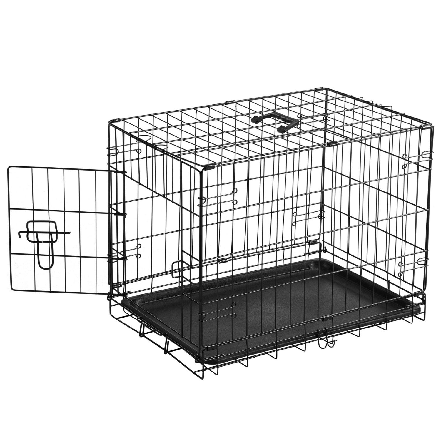 Small dog crate, suitable for puppies and small dogs | Foldable indoor pet crate with a removable tray for easy cleaning